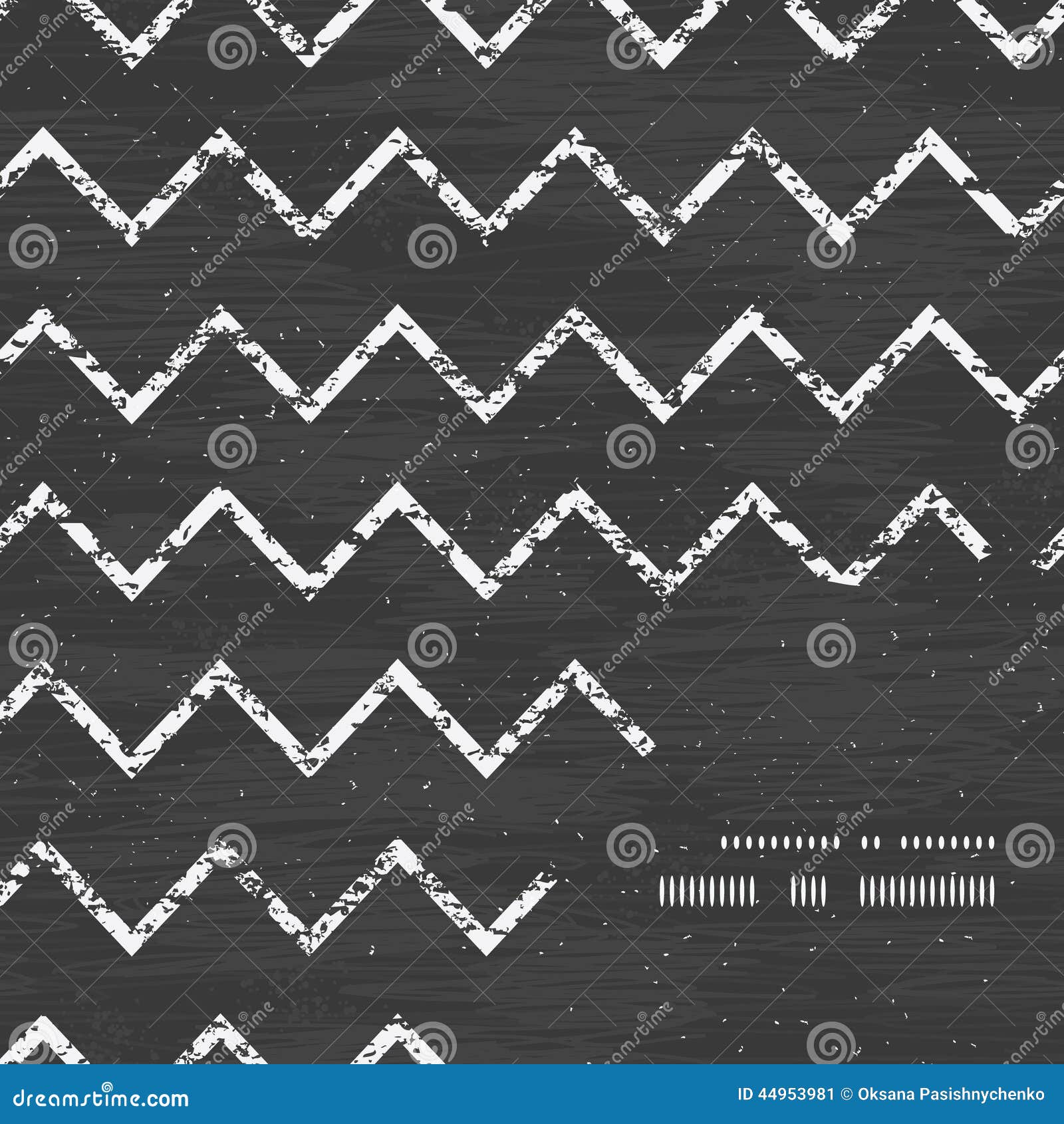 Vector Chalk Chevron Blackboard Frame Corner Stock Vector