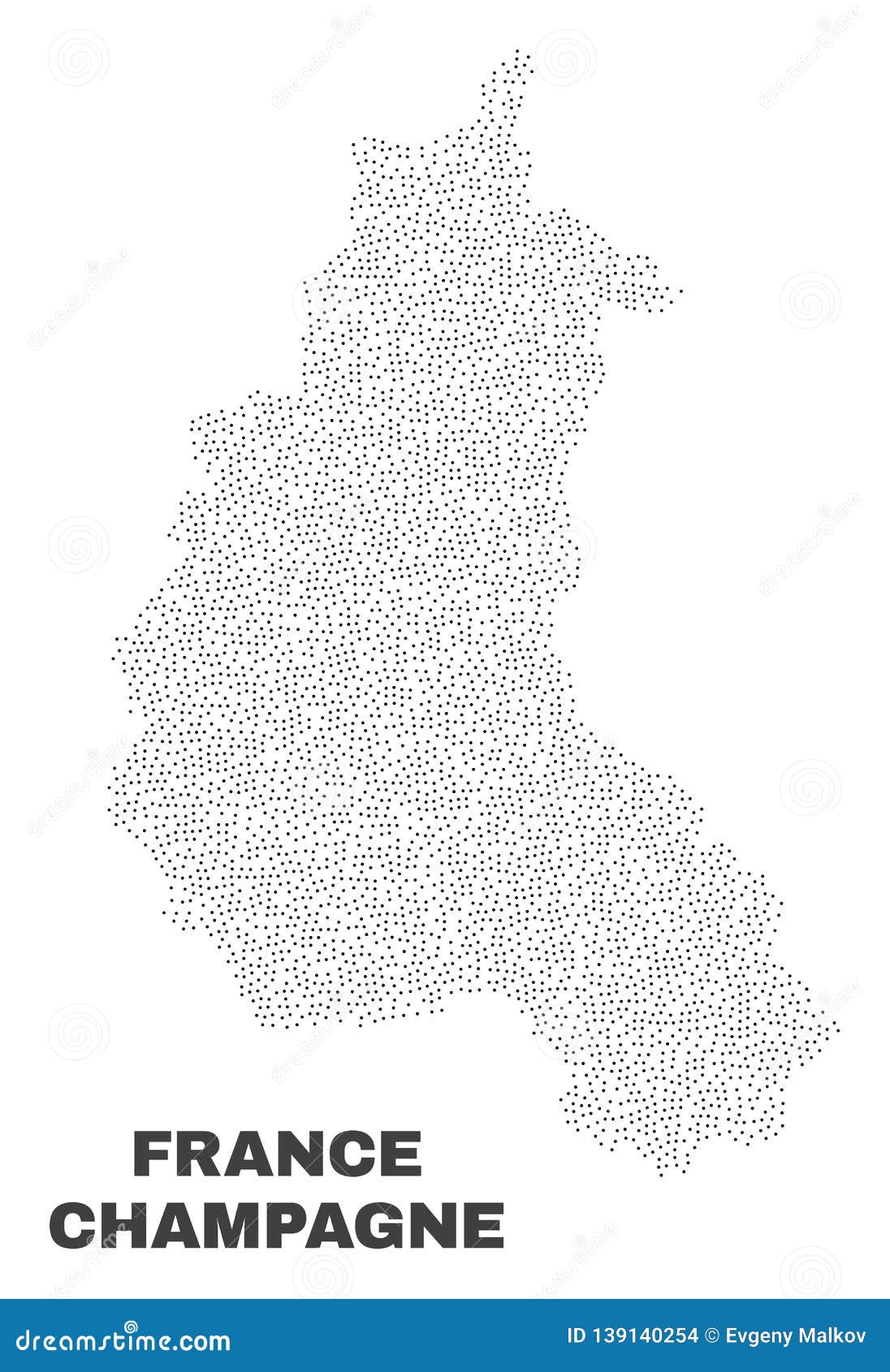 Vector Champagne Province Map of Points Stock Vector Illustration of