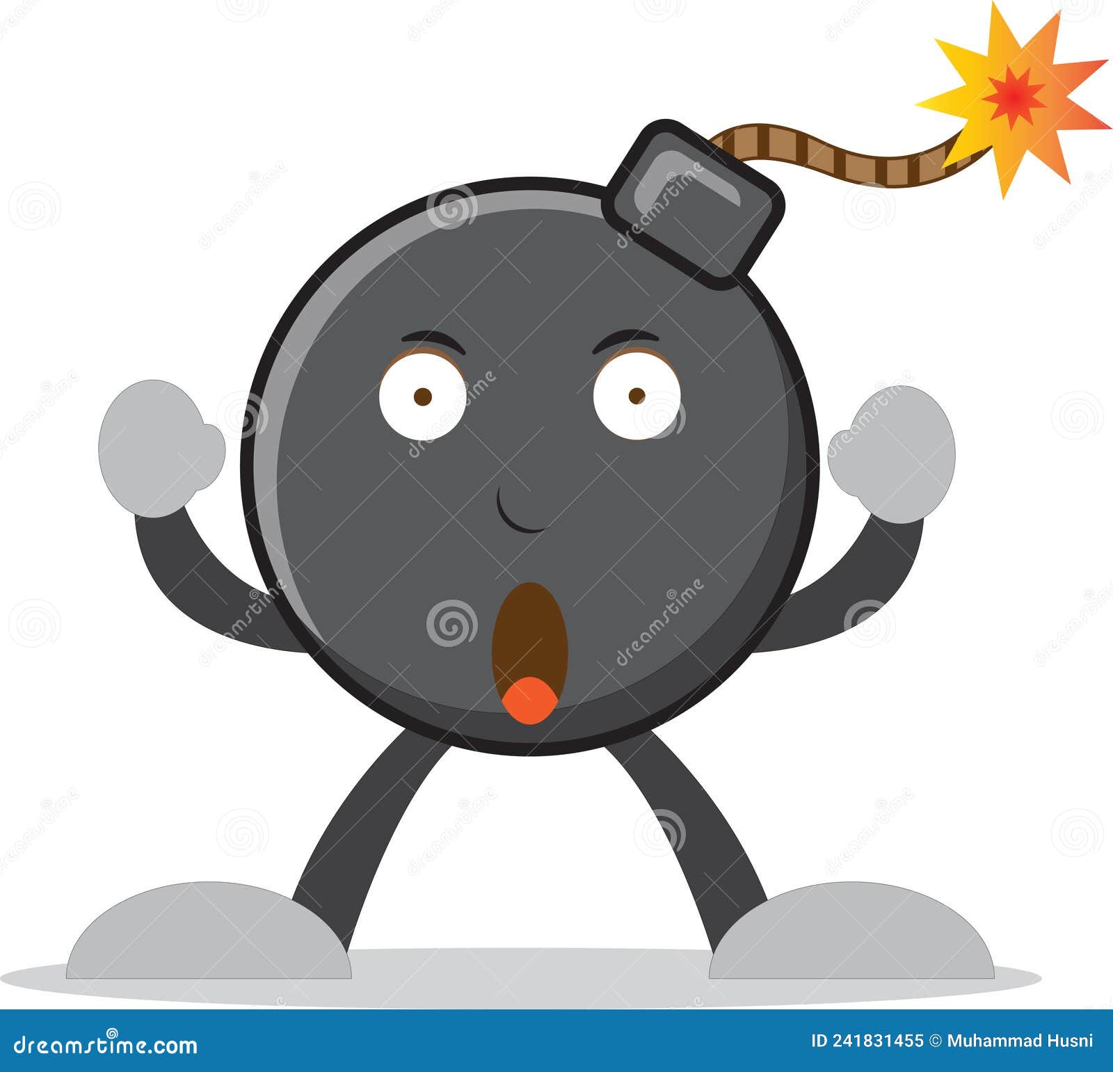 Exploding Bomb Hazard Sign Or Symbol. Vector Design Isolated On White