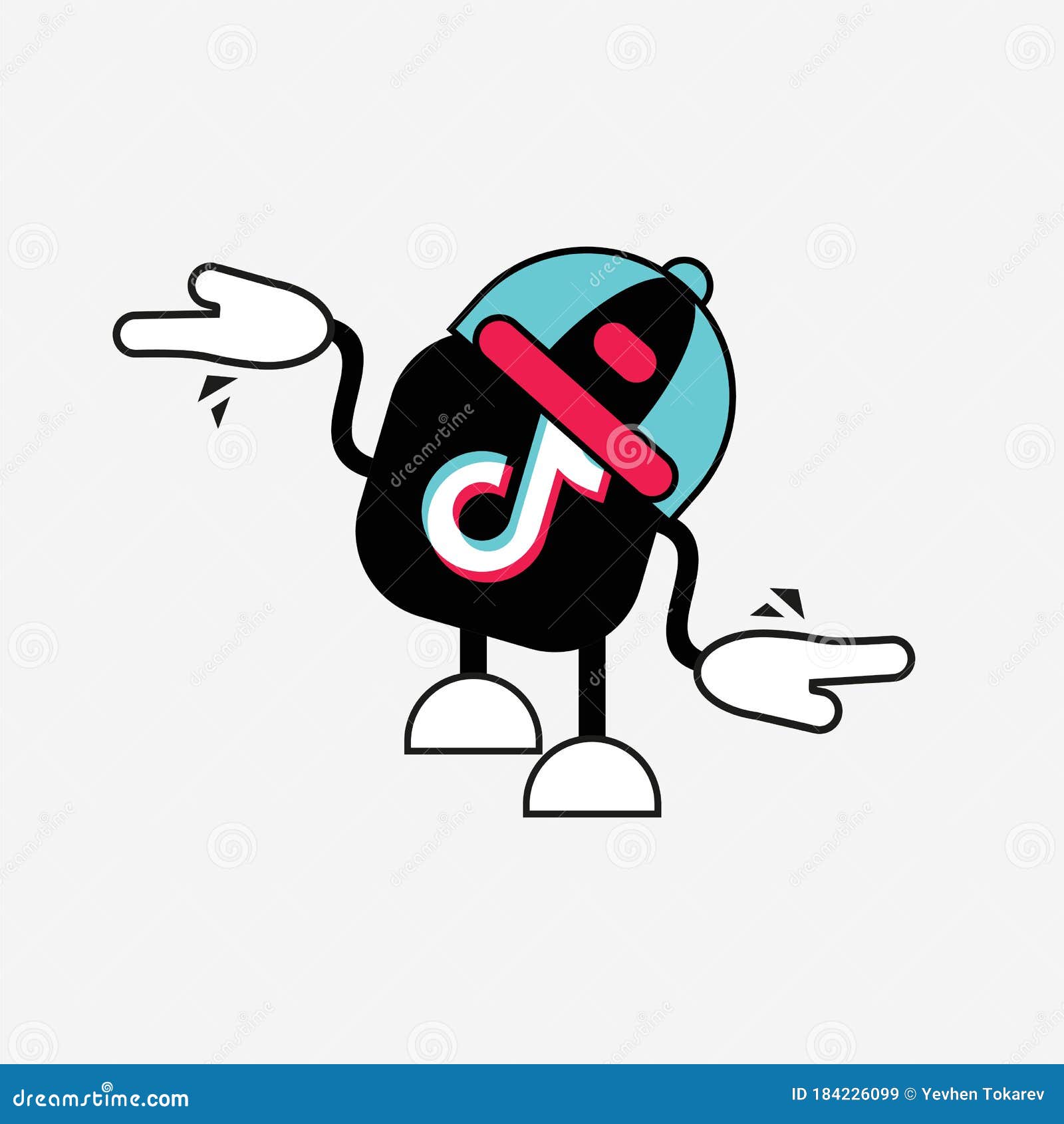 Vector Character Tik Tok Funny Dance Editorial Stock Image