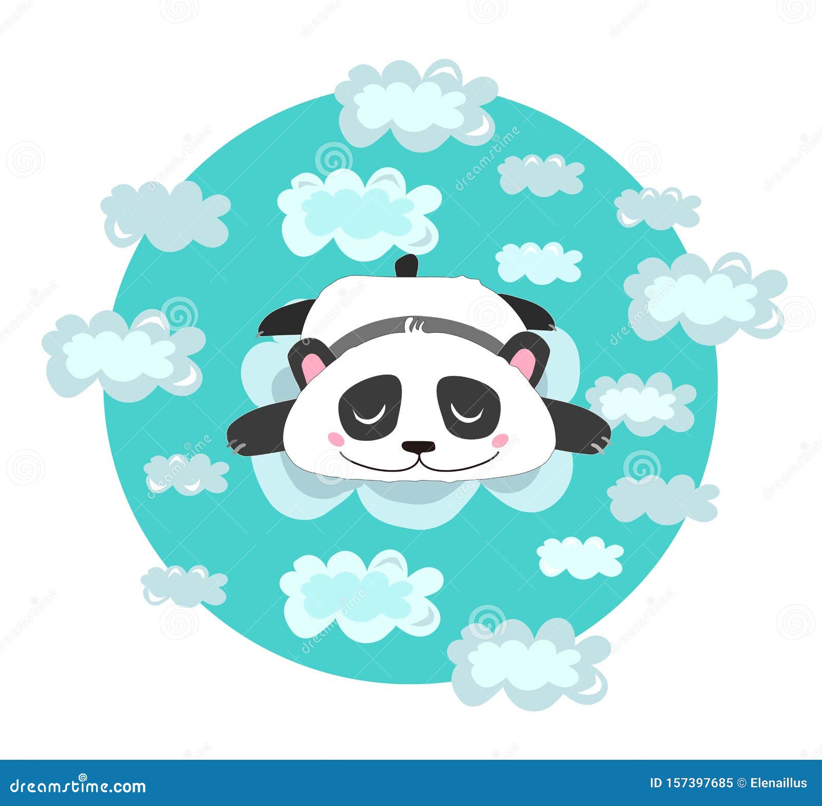 panda bear in snow clip art