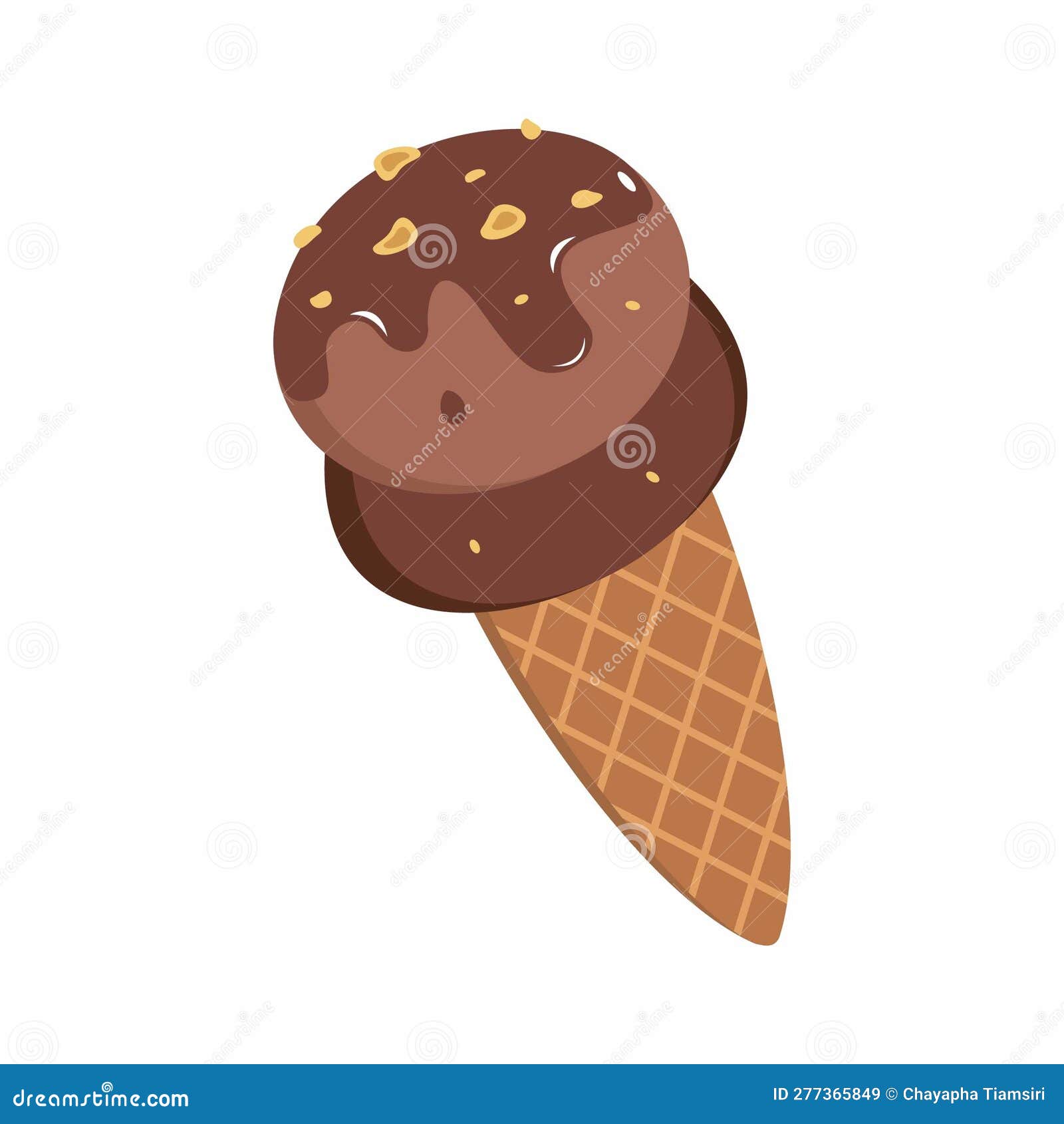 Vector chocolate ice cream stock illustration. Illustration of vector