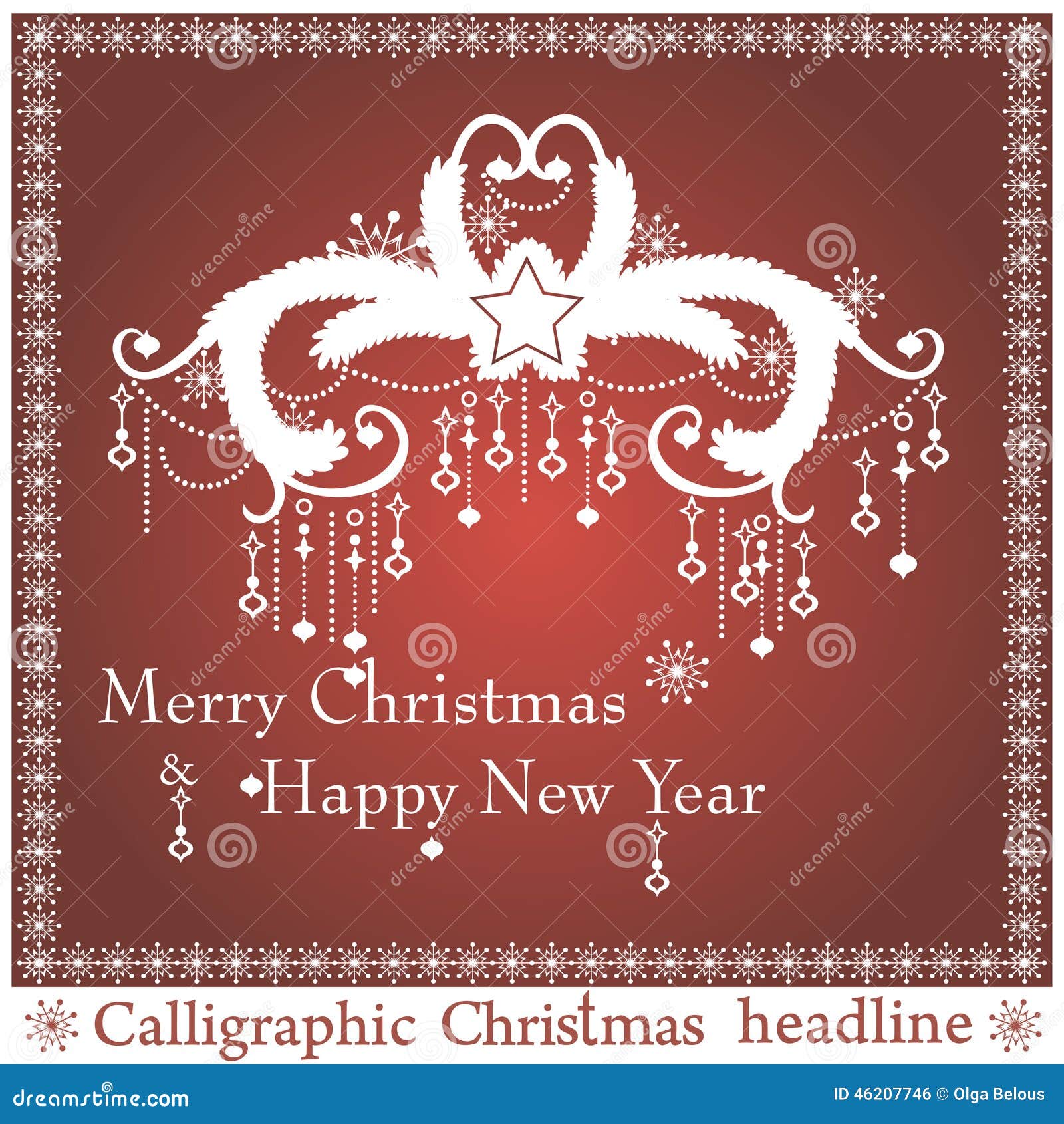 Vector Christmas headlines stock vector. Illustration of light - 46207746