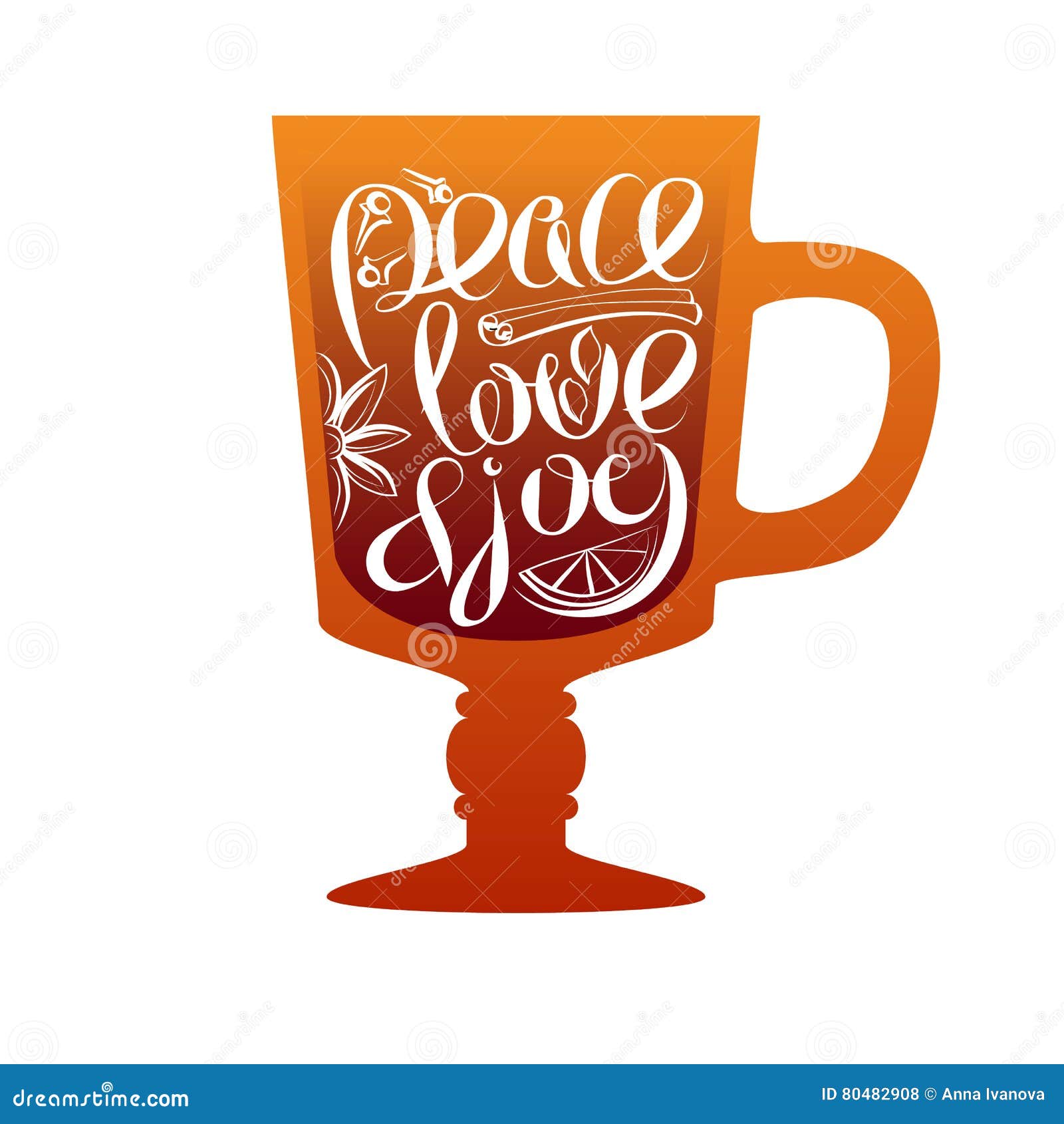 Download Vector Christmas Lettering. Mulled Vine Stock Vector ...