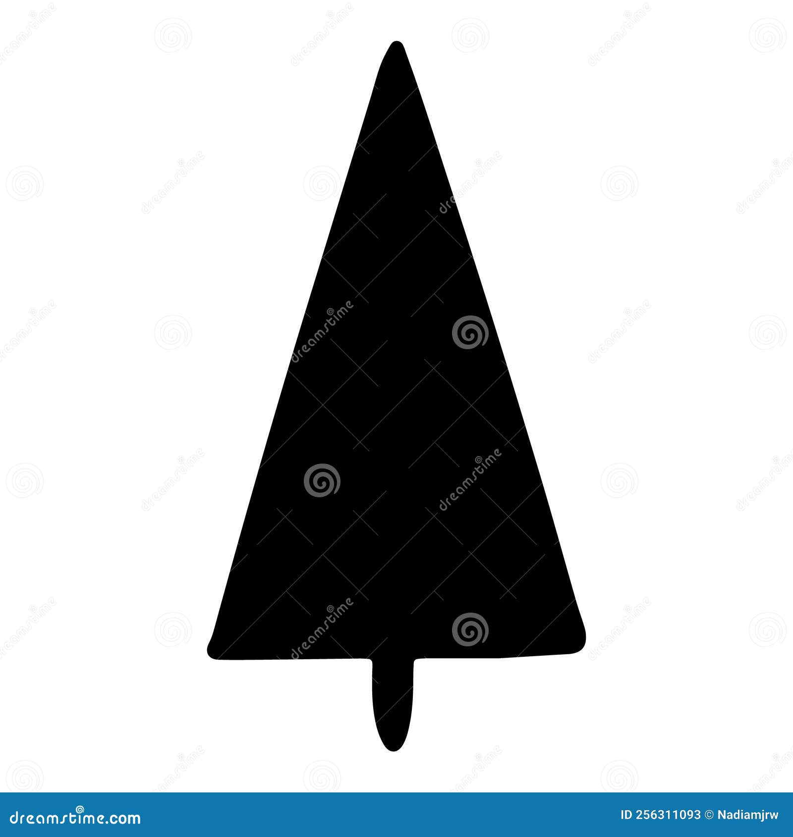 Vector Christmas Tree Outline Icon. Stock Vector Illustration of gift