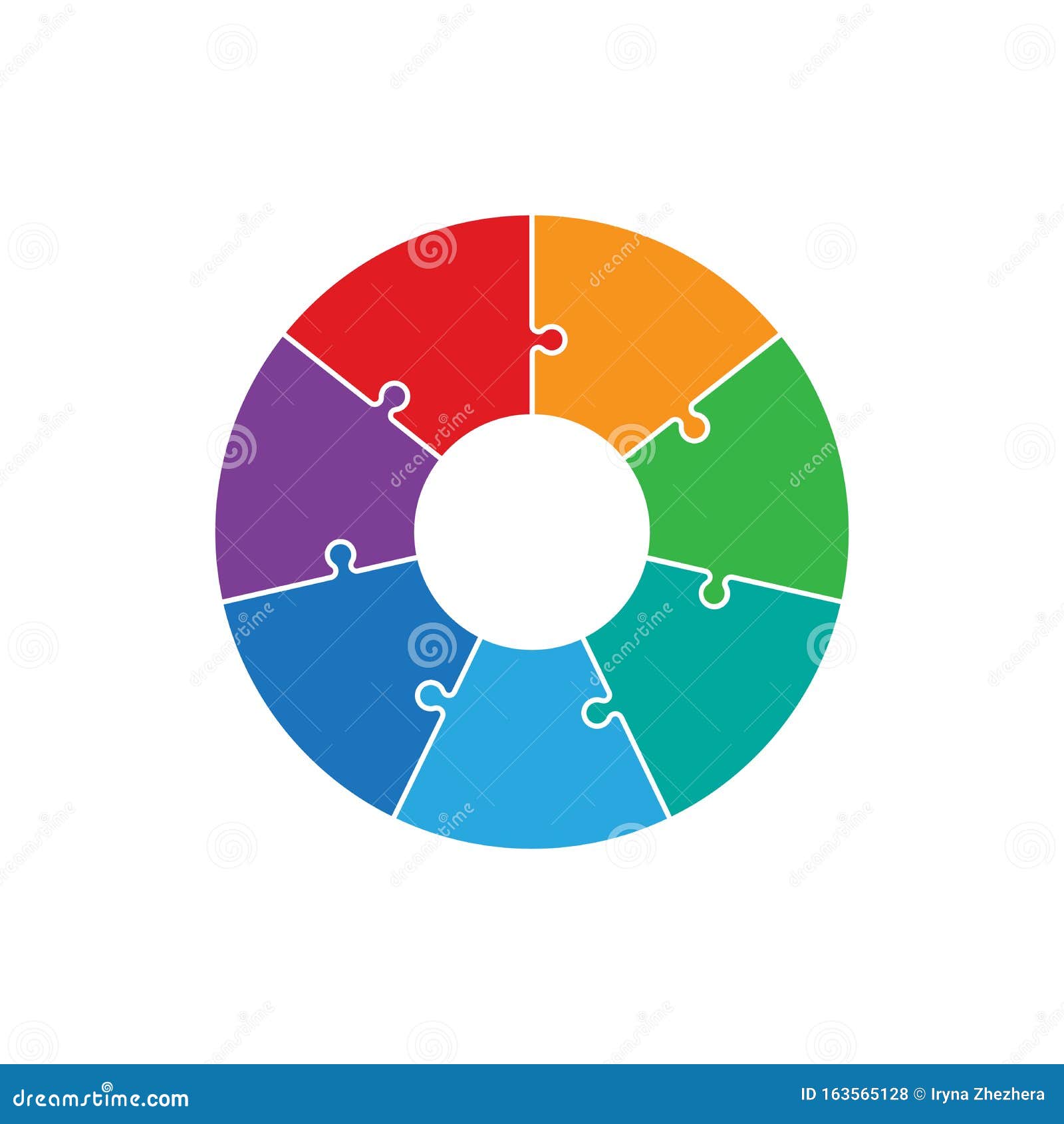  circle colore infographics puzzle template for chart, diagram, web , presentation, workflow layout