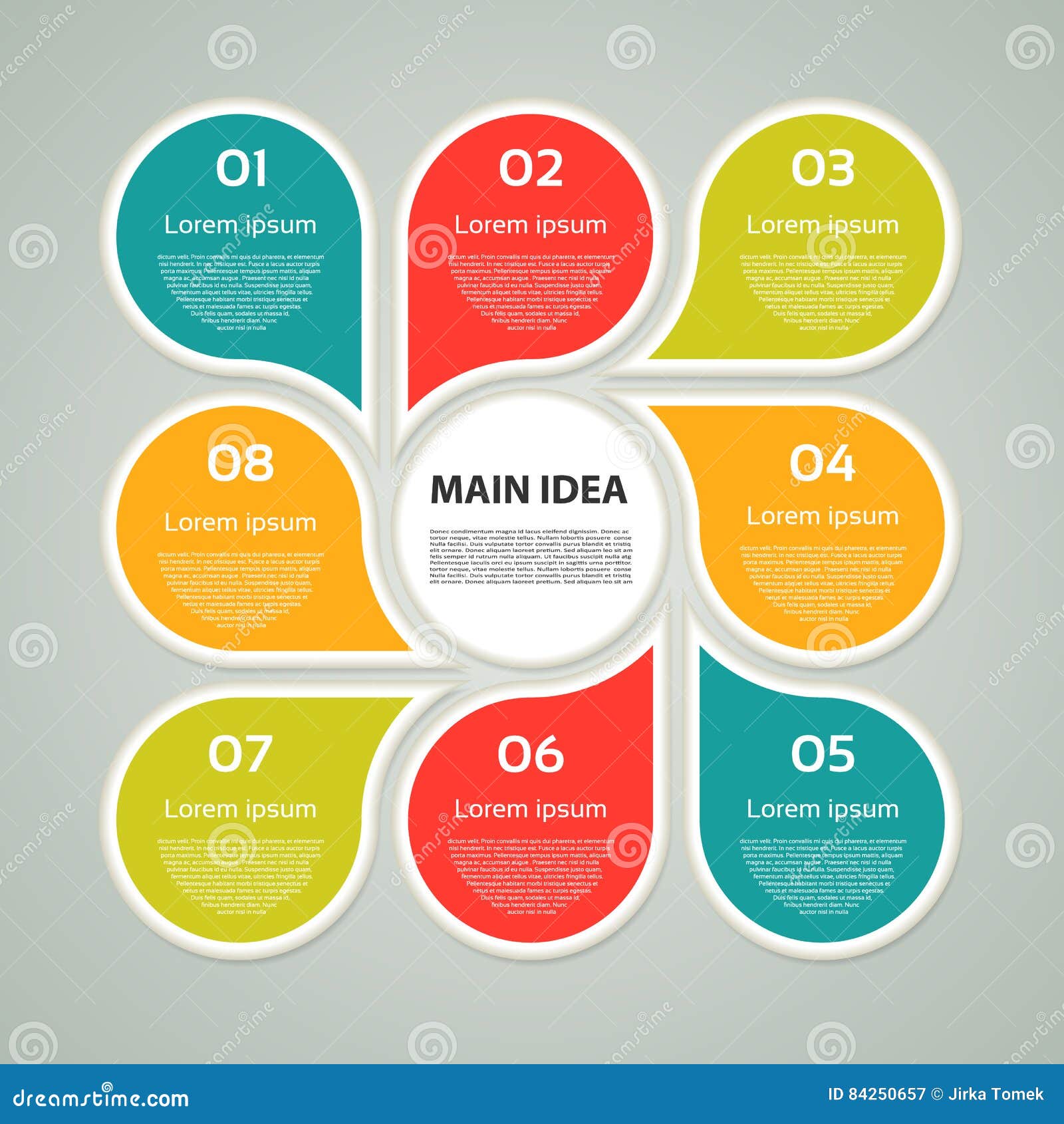 Vector Circle Infographic Template For Cycle Diagram Graph