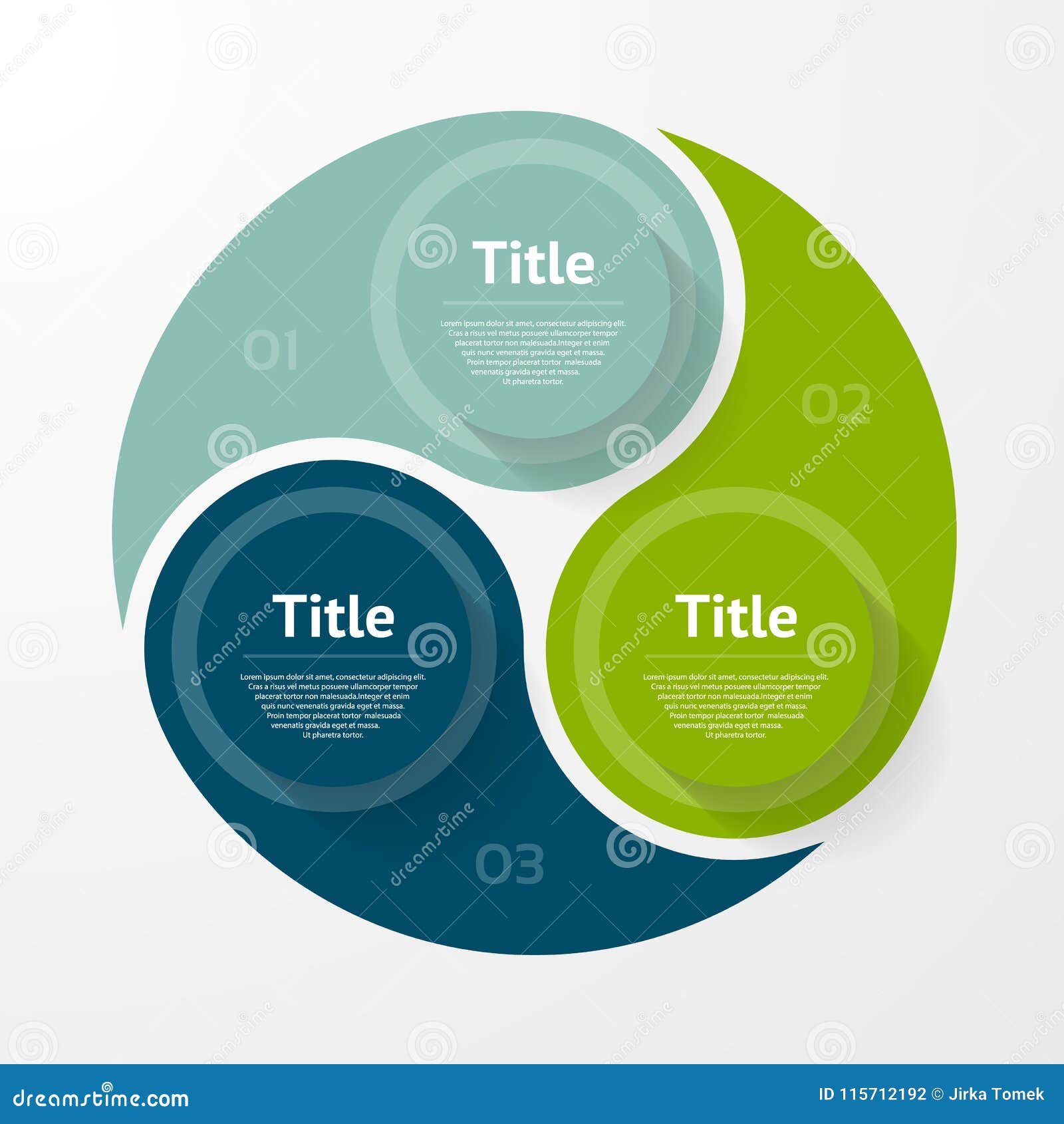  circle infographic. template for diagram, graph, presentation and chart. business concept with three options, parts, steps