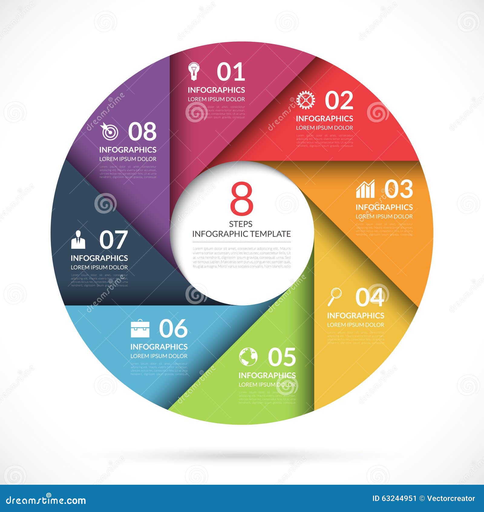  circle template for business infographics