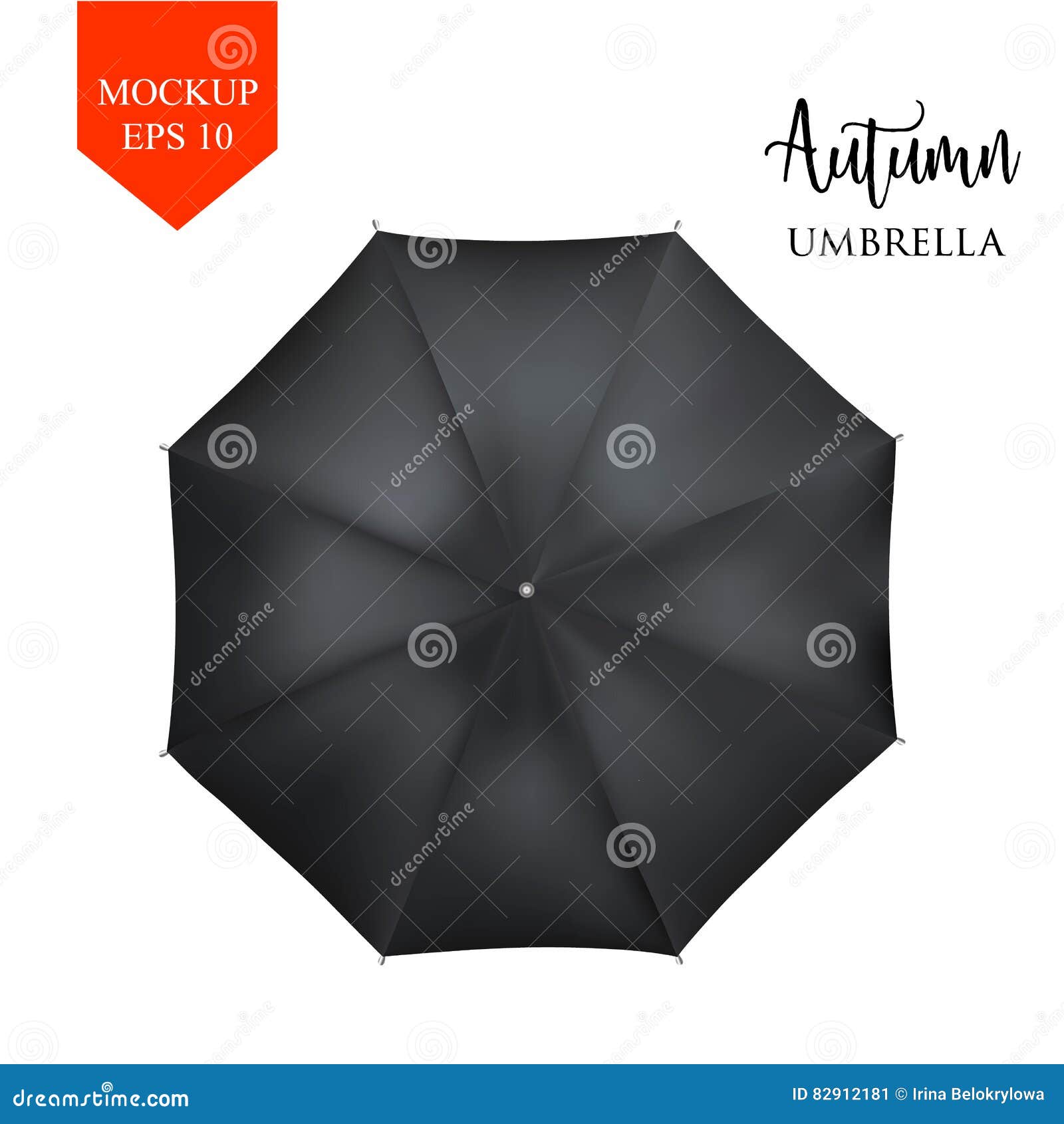 Download Vector Classic Black Round Rain Umbrella Top View ...