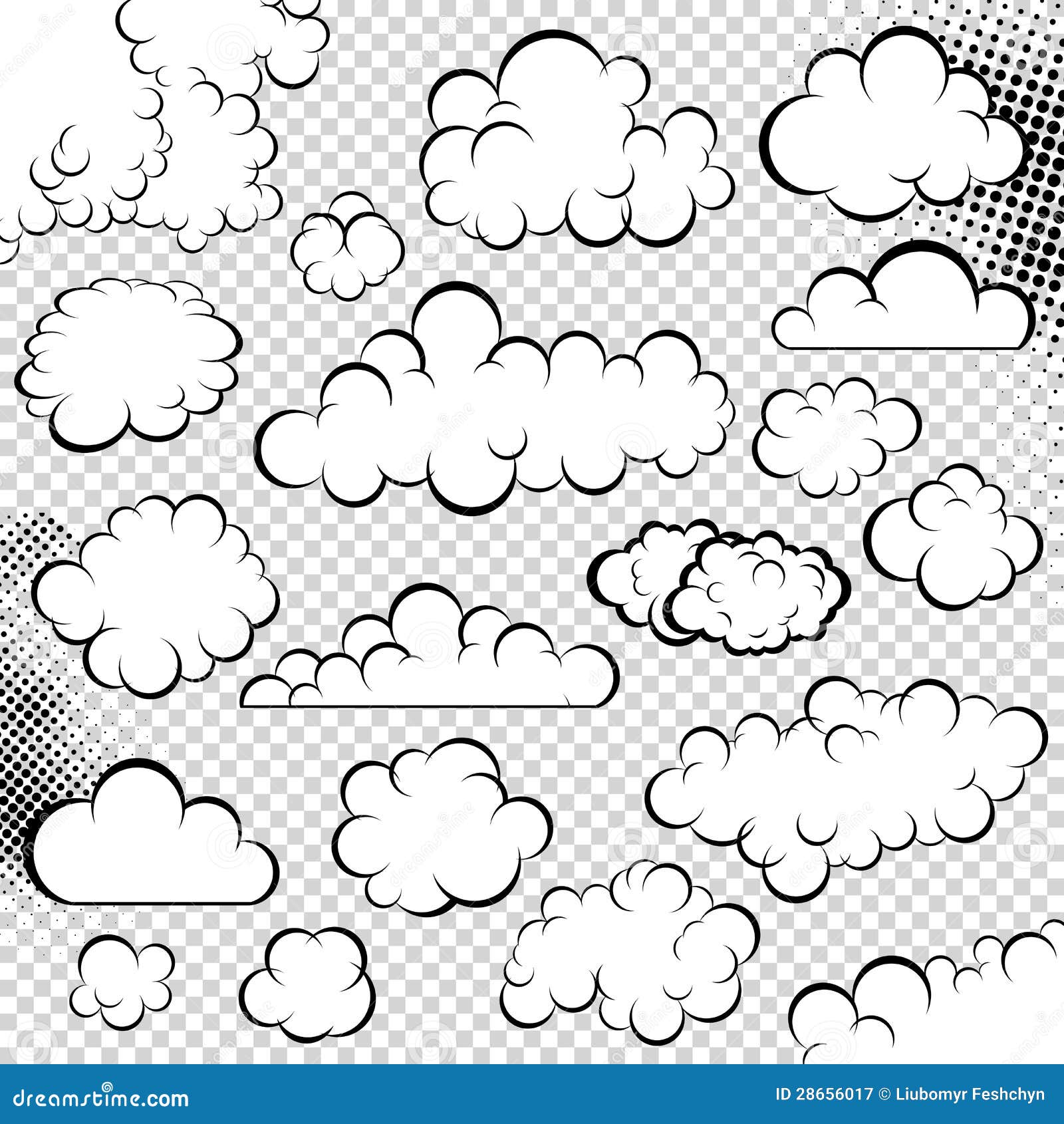 Vector clouds collection stock vector. Illustration of design - 28656017