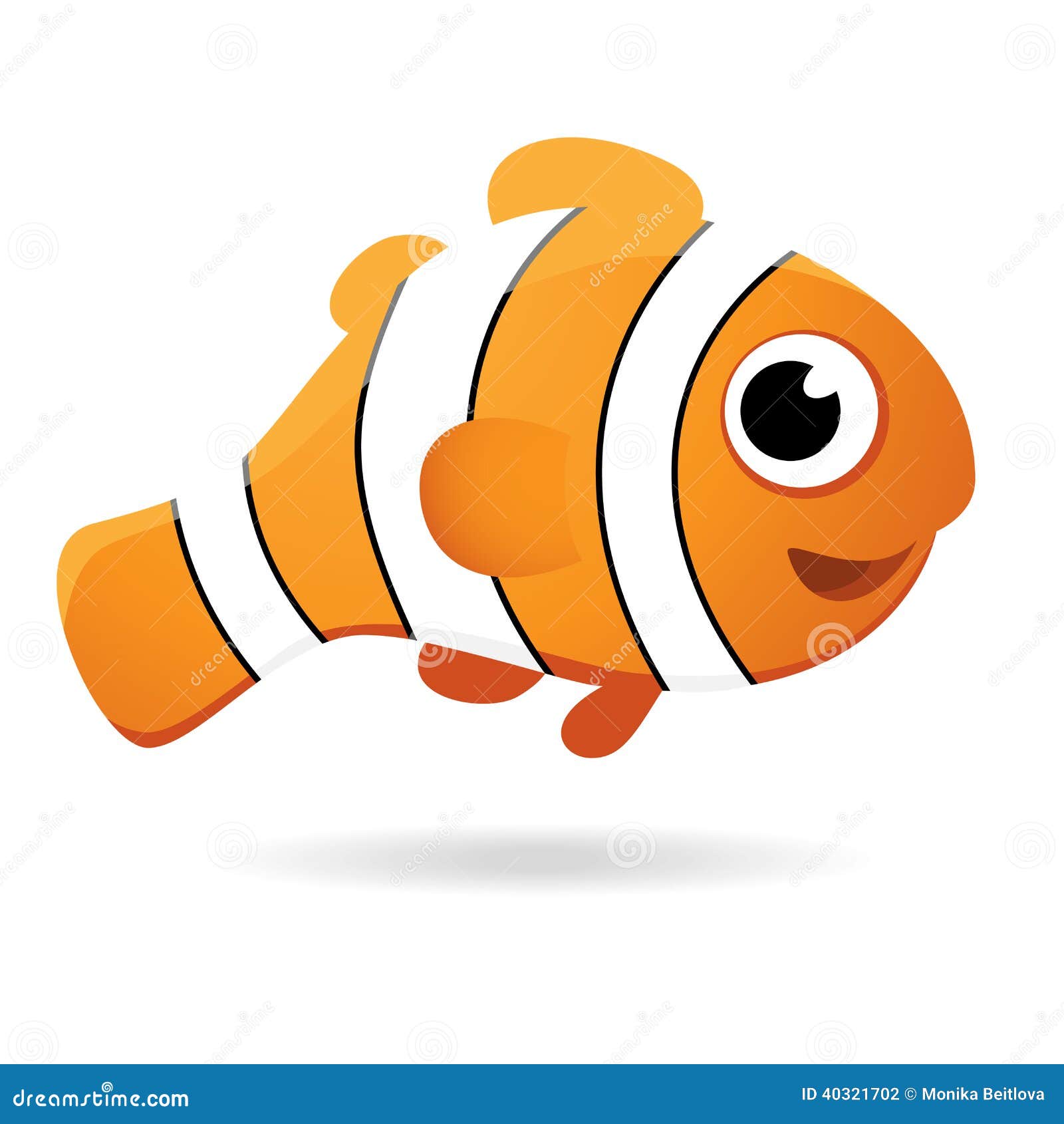 vector clown fish stock vector illustration of fish 40321702