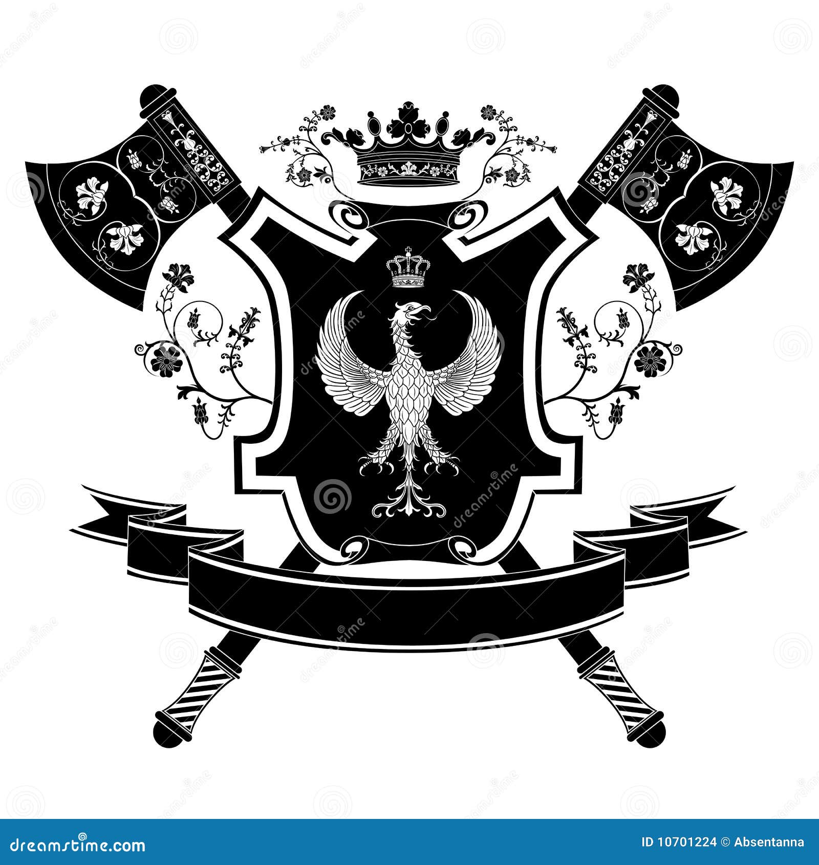 Vector coat of arms. stock vector. Illustration of animal - 10701224