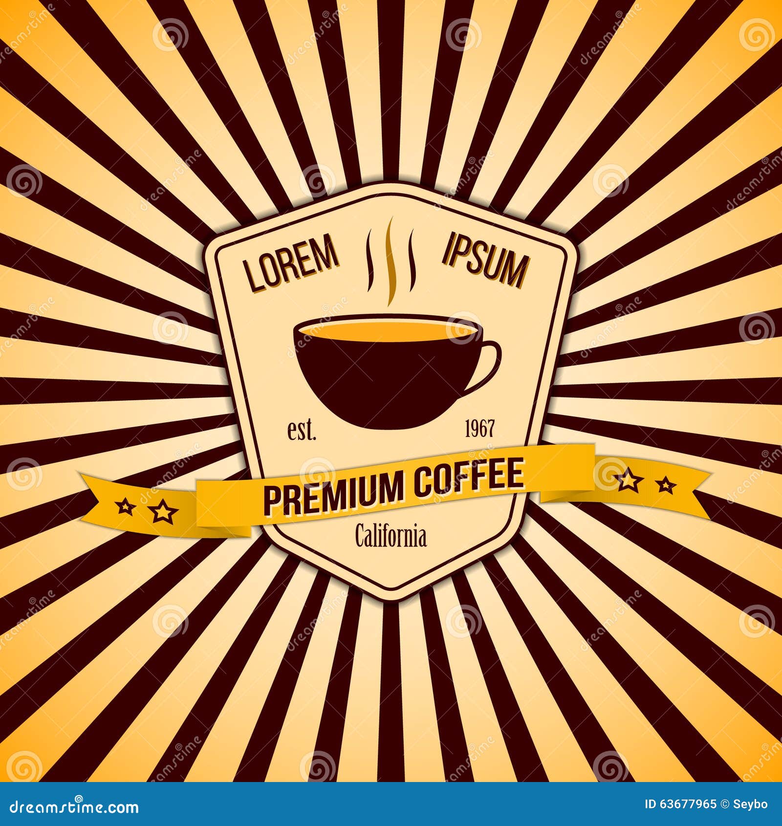 Download Vector Coffee Banner And Logo With Background Stock Vector - Illustration of illustration ...