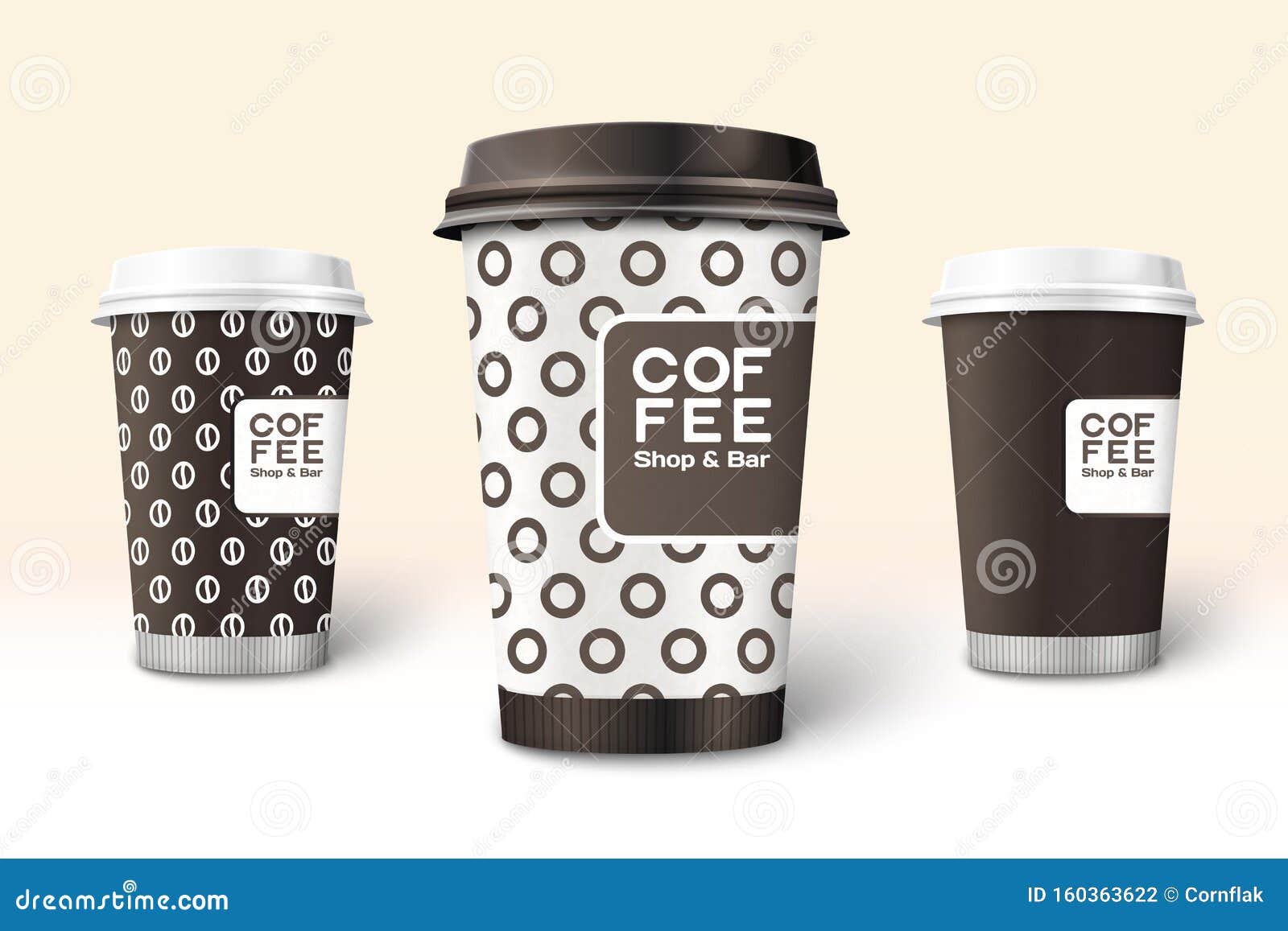 Vector Coffee Cup Template for Branding and Design Stock Vector Vector Coffee Cup Template for Branding and Design Stock Vector