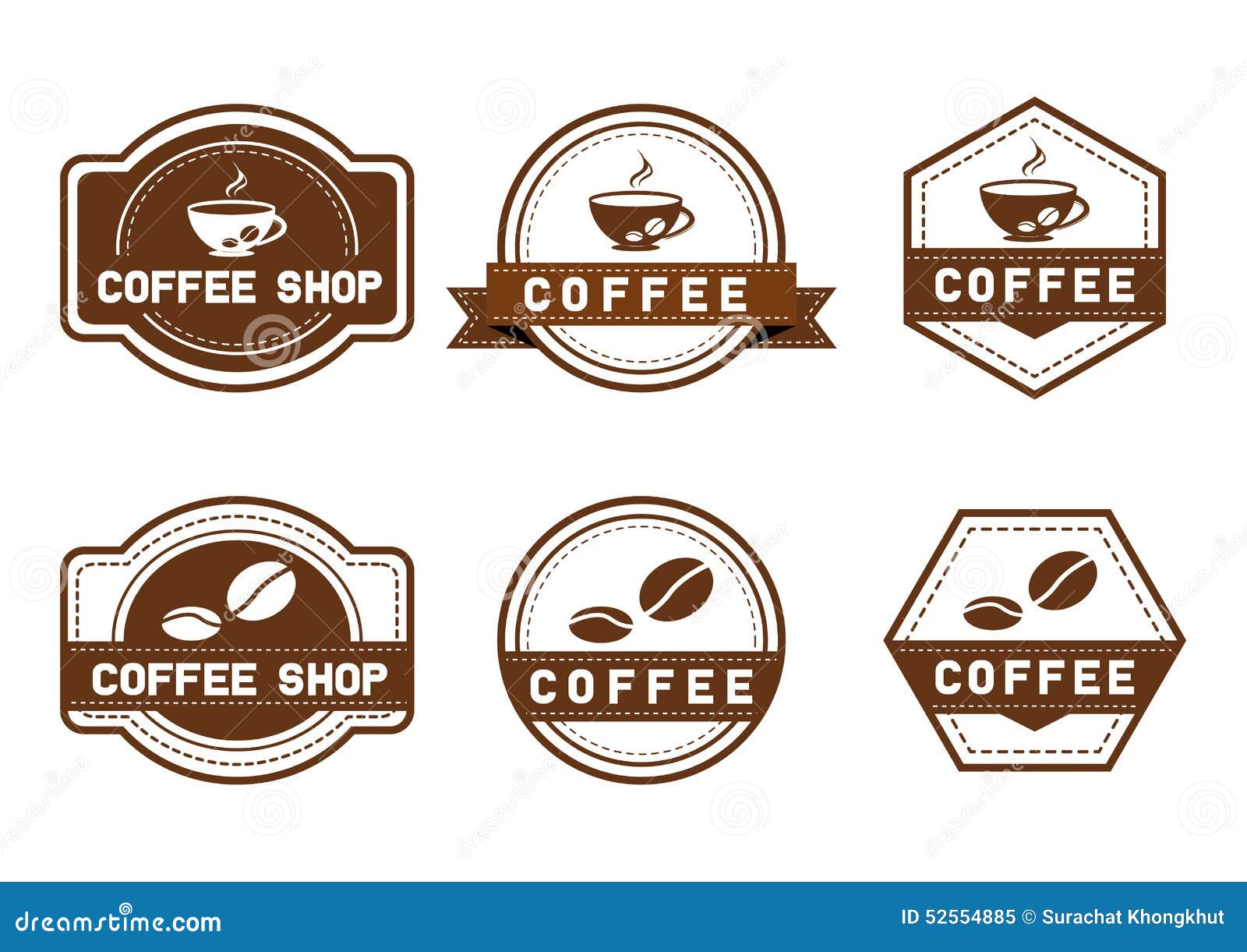 Vector coffee vintage logo stock vector. Illustration of cafe ...