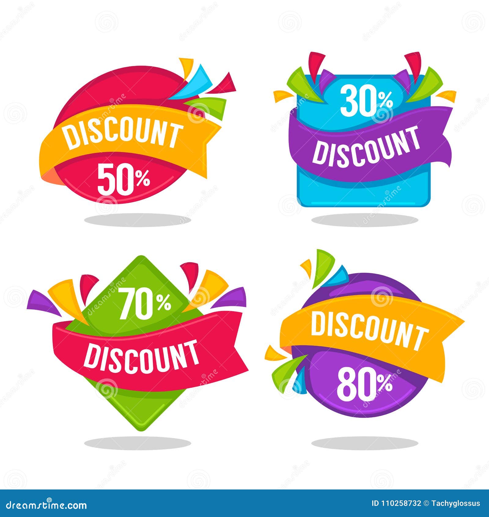 Set Of Banners With Stickers, Labels And Elements Vector Illustration