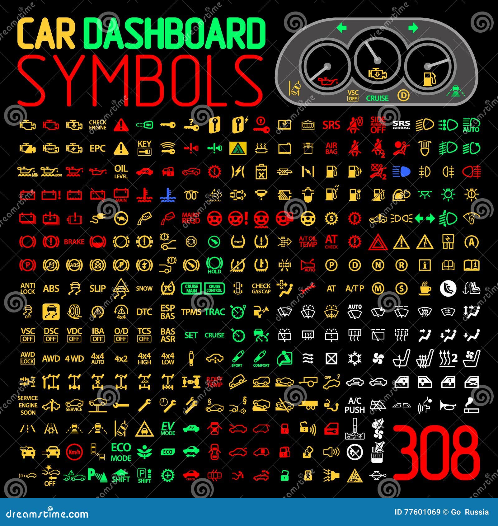 Dashboard Warning Lights Stock Illustrations – 157 Dashboard Warning Lights  Stock Illustrations, Vectors & Clipart - Dreamstime