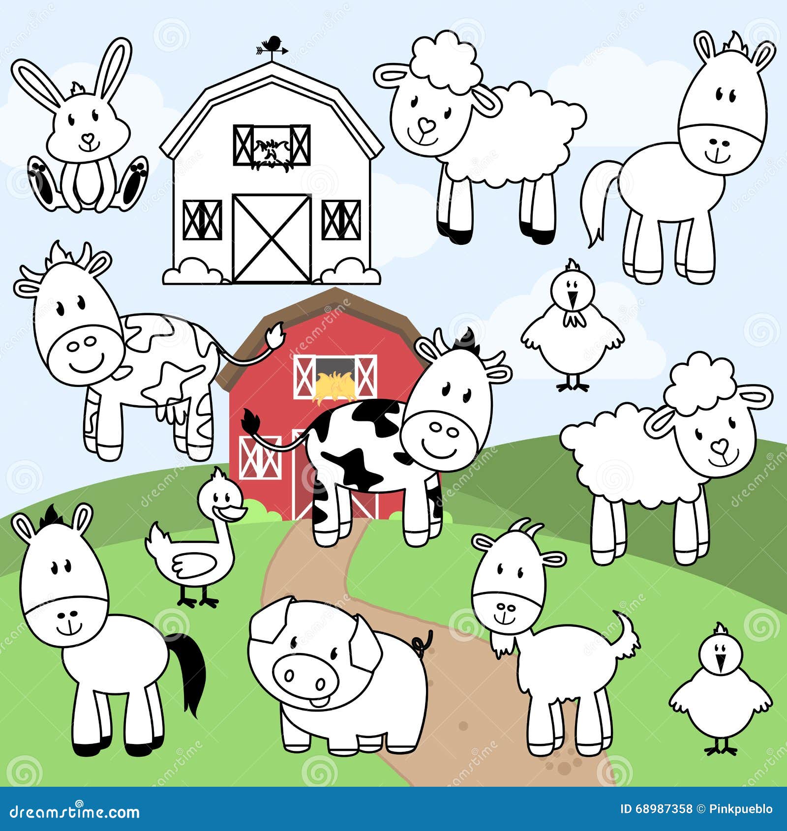 Share 124+ farm animals drawing