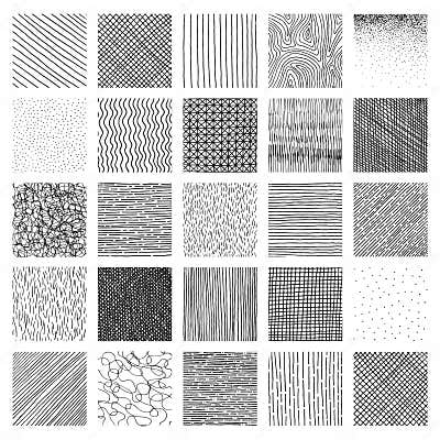 Vector Collection Ink Hand Drawn Hatch Texture Stock Vector ...