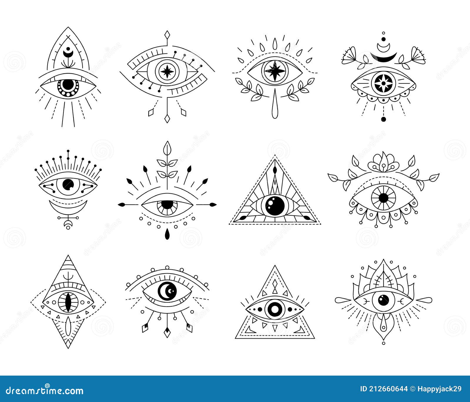 293 Evil Eye Tattoo Designs Illustrations  Clip Art  iStock