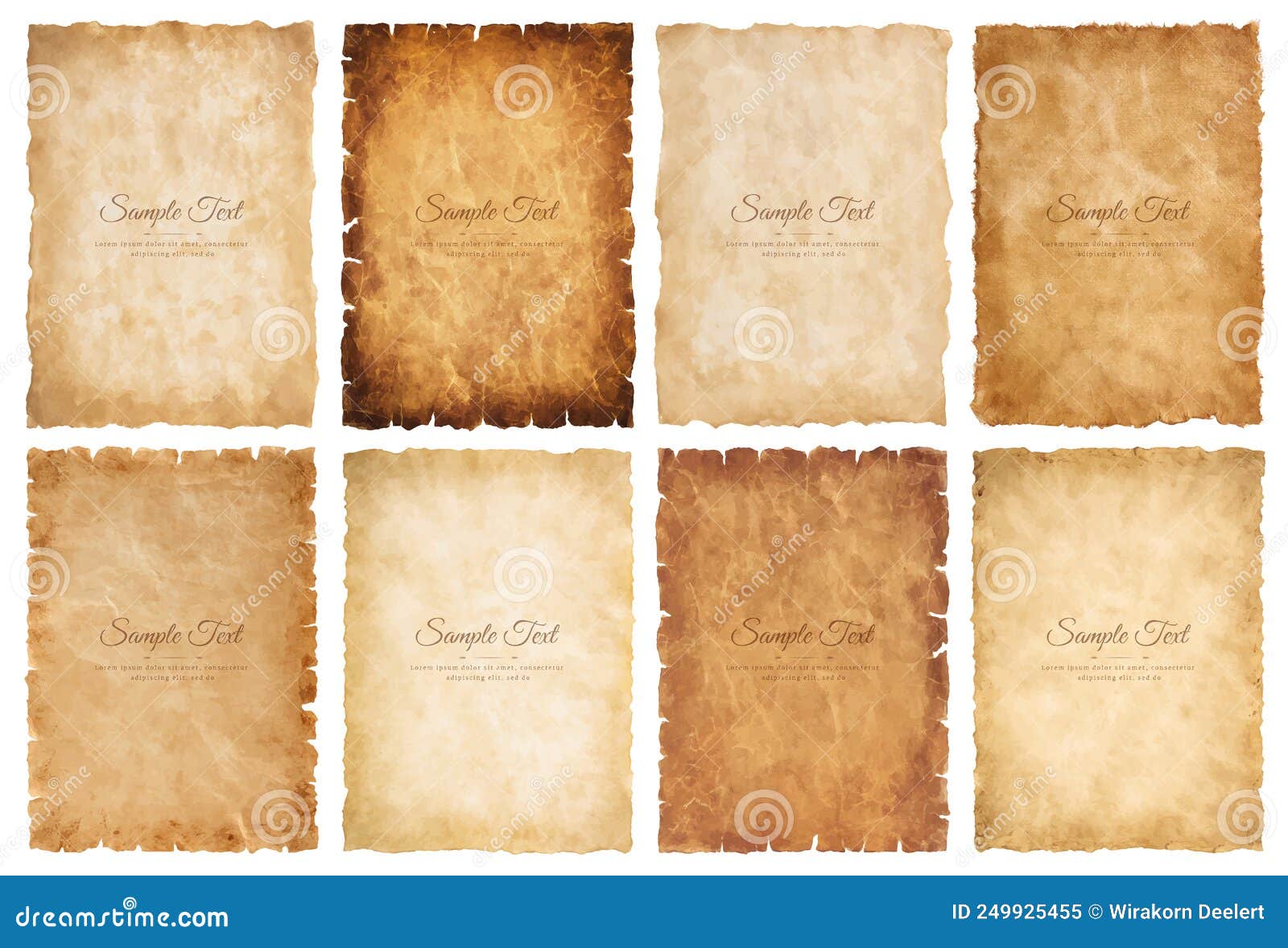 https://thumbs.dreamstime.com/z/vector-collection-set-old-parchment-paper-sheet-vintage-aged-texture-isolated-white-background-249925455.jpg