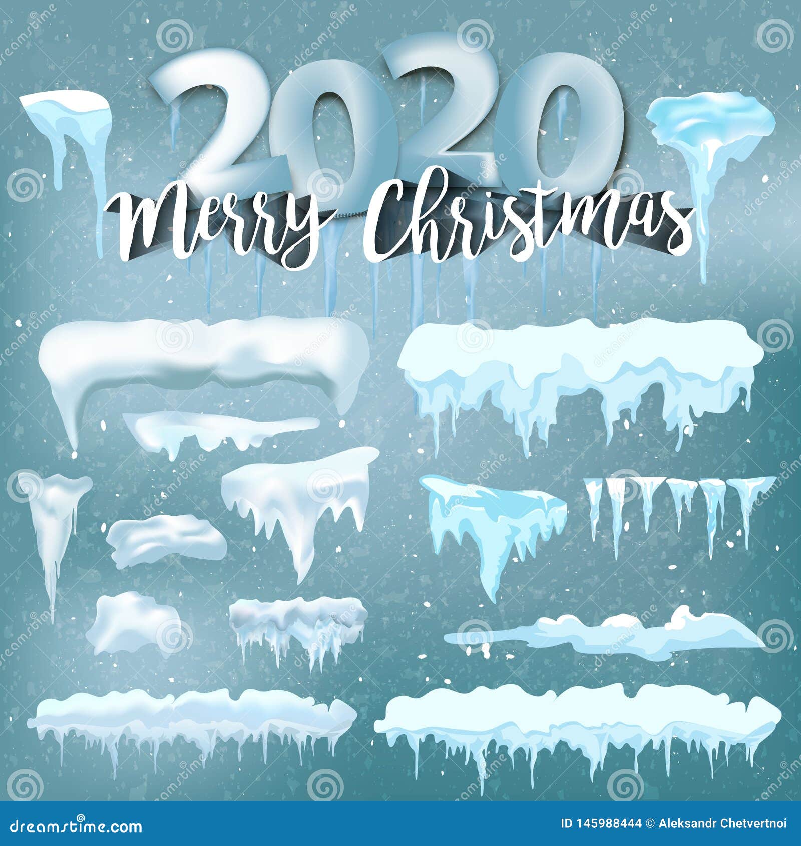 Download 2020 Vector Collection Of Snow Caps, Pile, Icicles ...