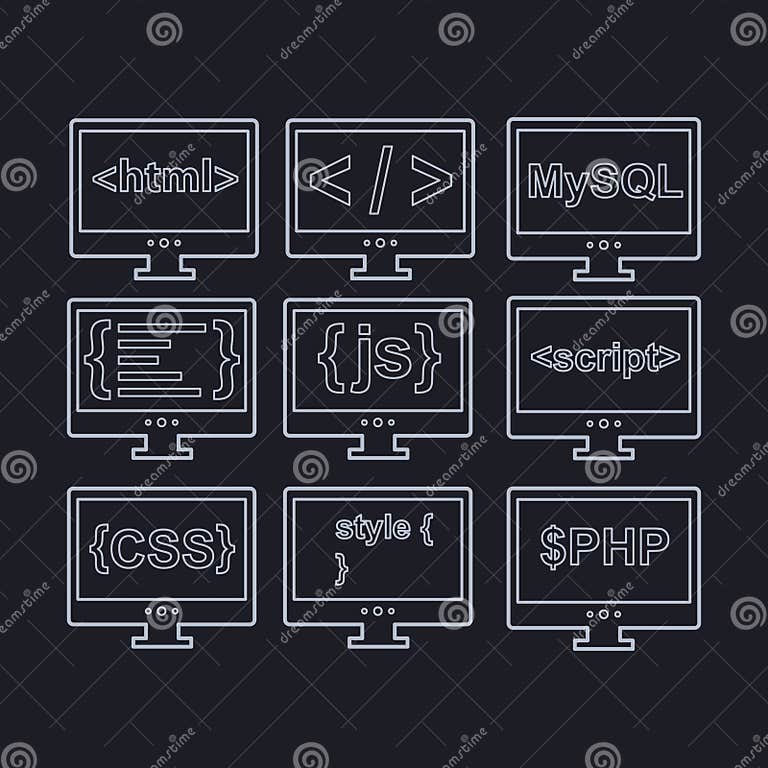 Vector Collection of Web Development Icons - Html Stock Vector ...