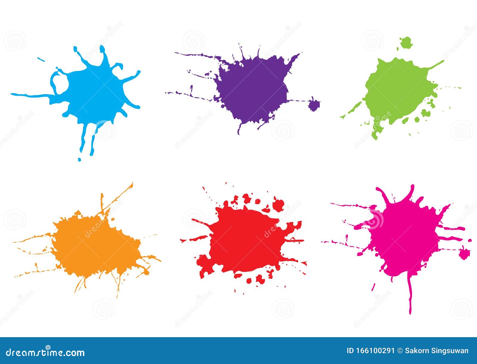 color paint splatter background,  