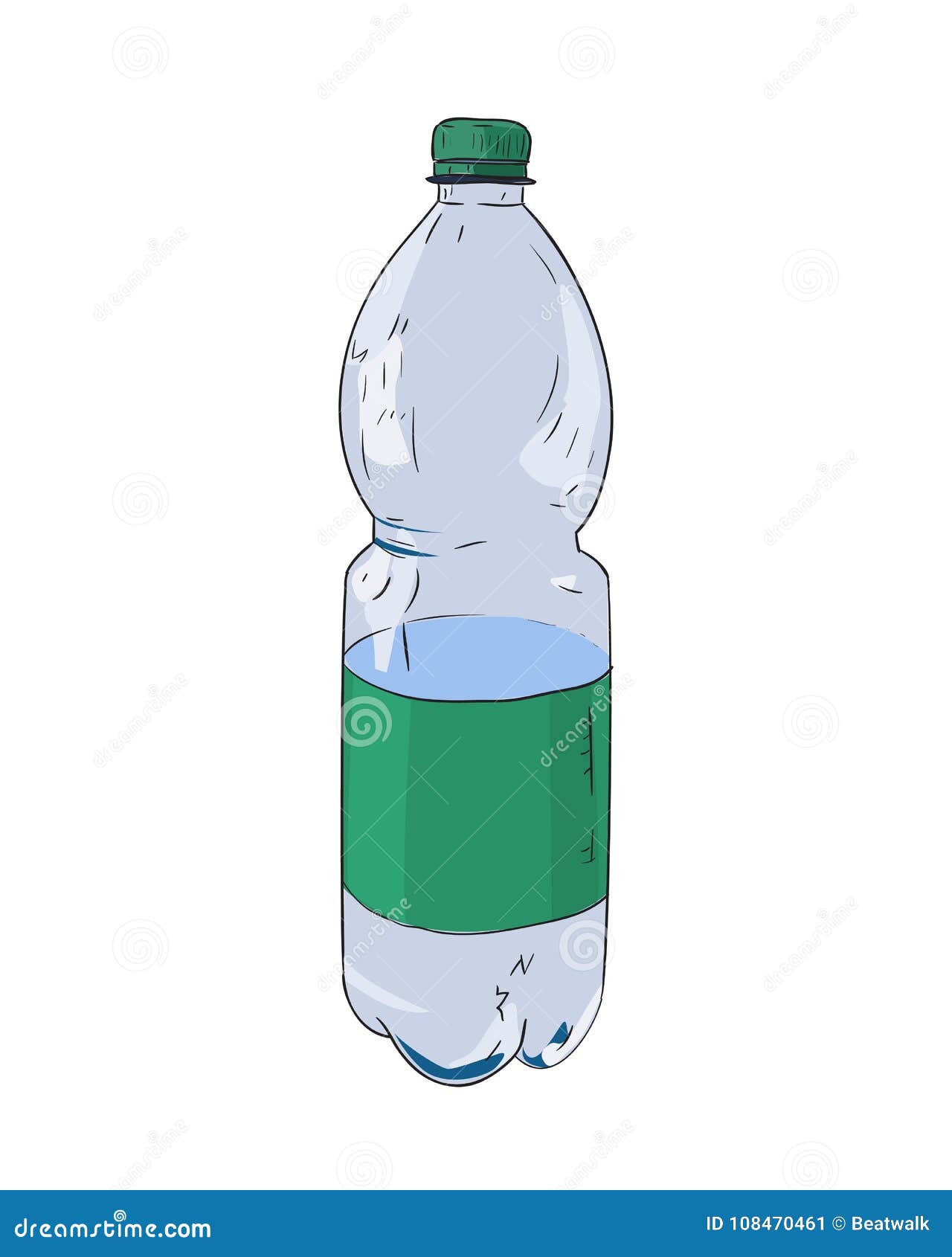 Sketch of one plastic bottle  CanStock