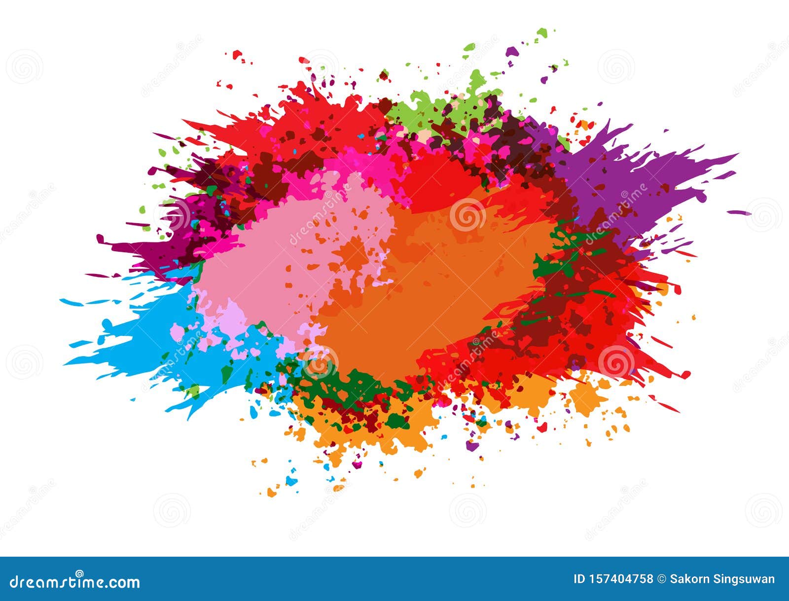Vector Color Splatter Paint Background Design. Vector Illustration Design  Stock Photo - Image of isolated, paintbrush: 157404758