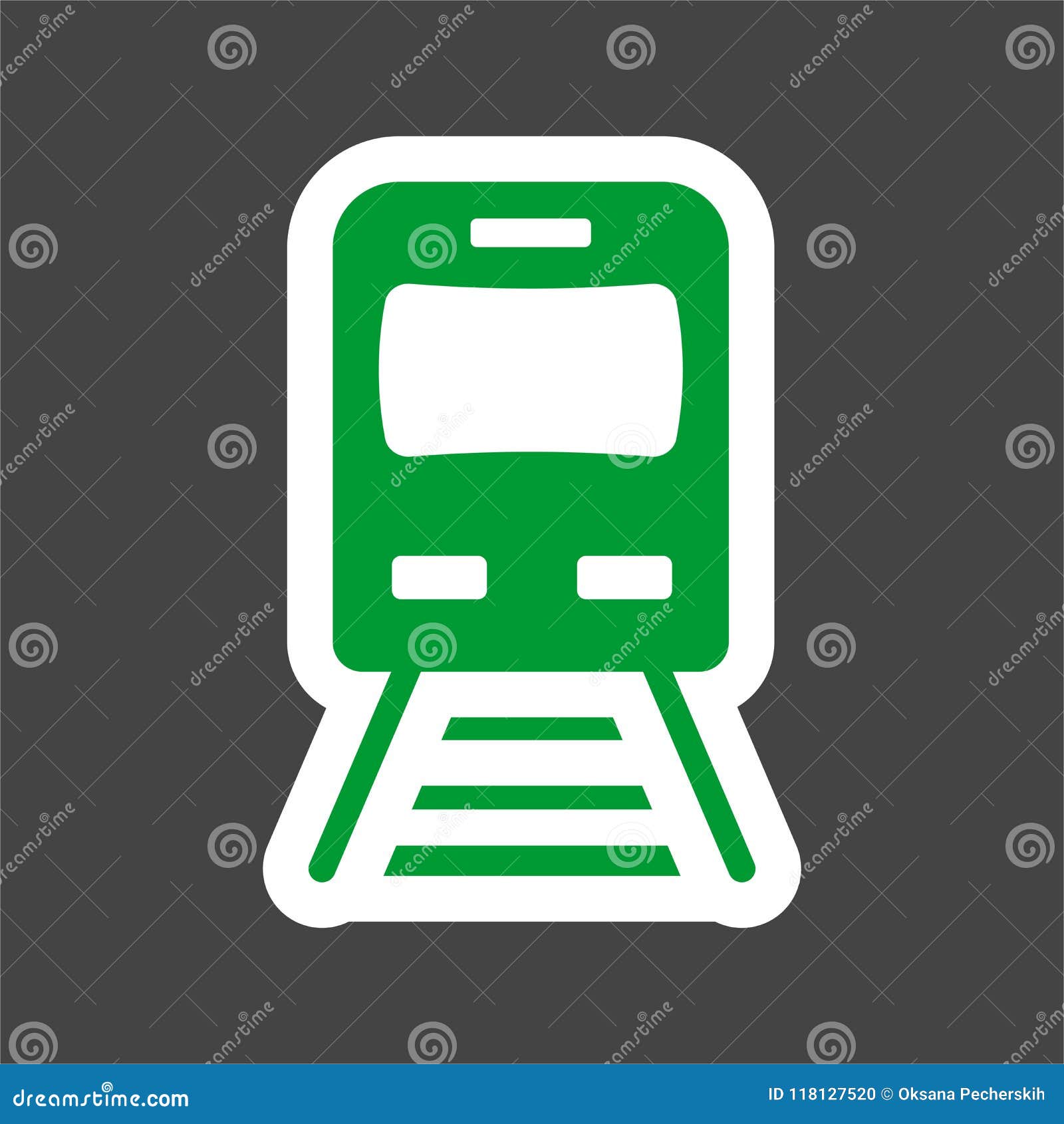 Vector Colored Sticker Subway Icon. Illustration of Metro Icon Stock Vector  - Illustration of shape, sign: 118127520