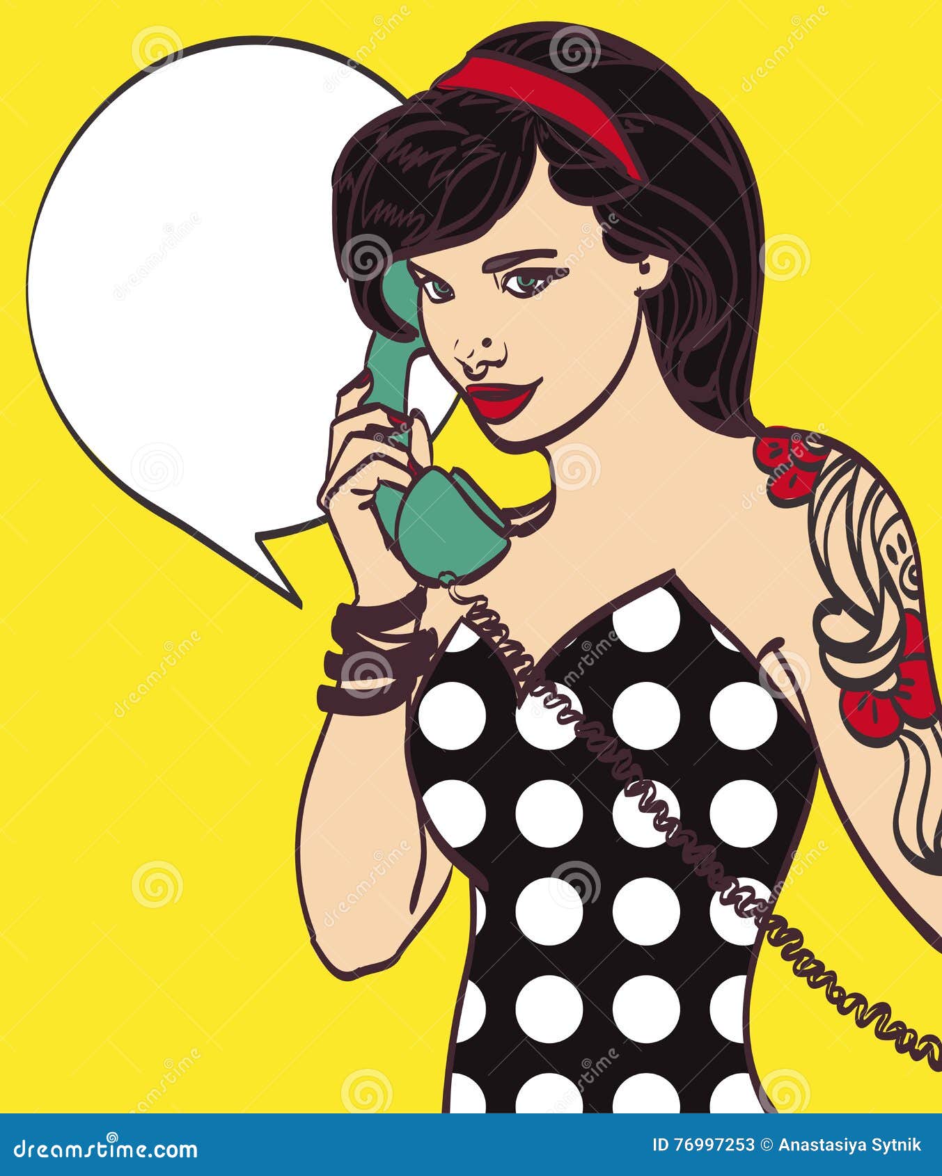 administration metric Accuser Vector Colorful Art of Very Beautiful Subculture Punk, Hipster Woman with  Phone, Pin Up, Pop Art Illustration in Vector Stock Vector - Illustration  of punk, person: 76997253