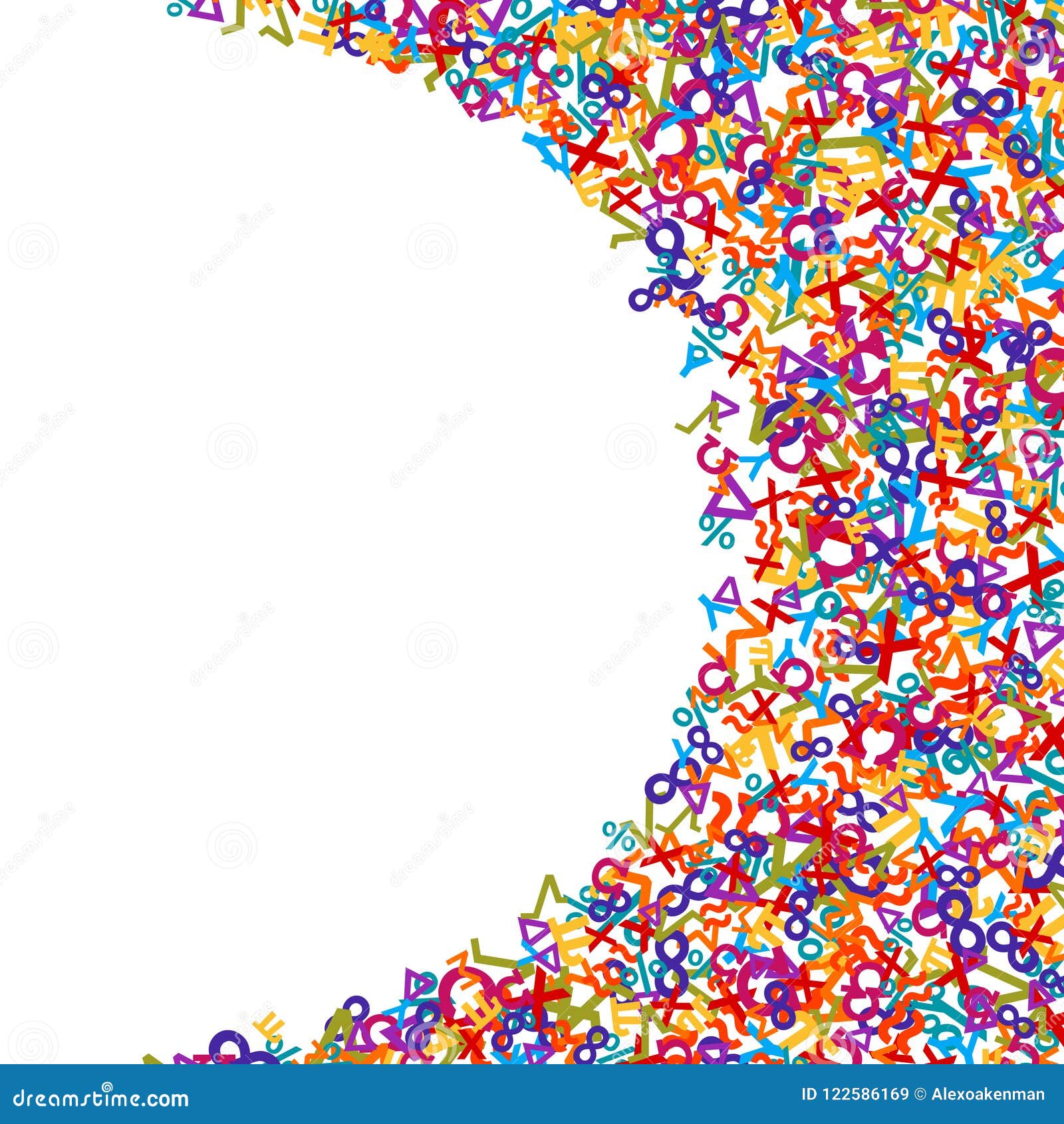 Download Vector Colorful Mathematics Background Element In Flat ...