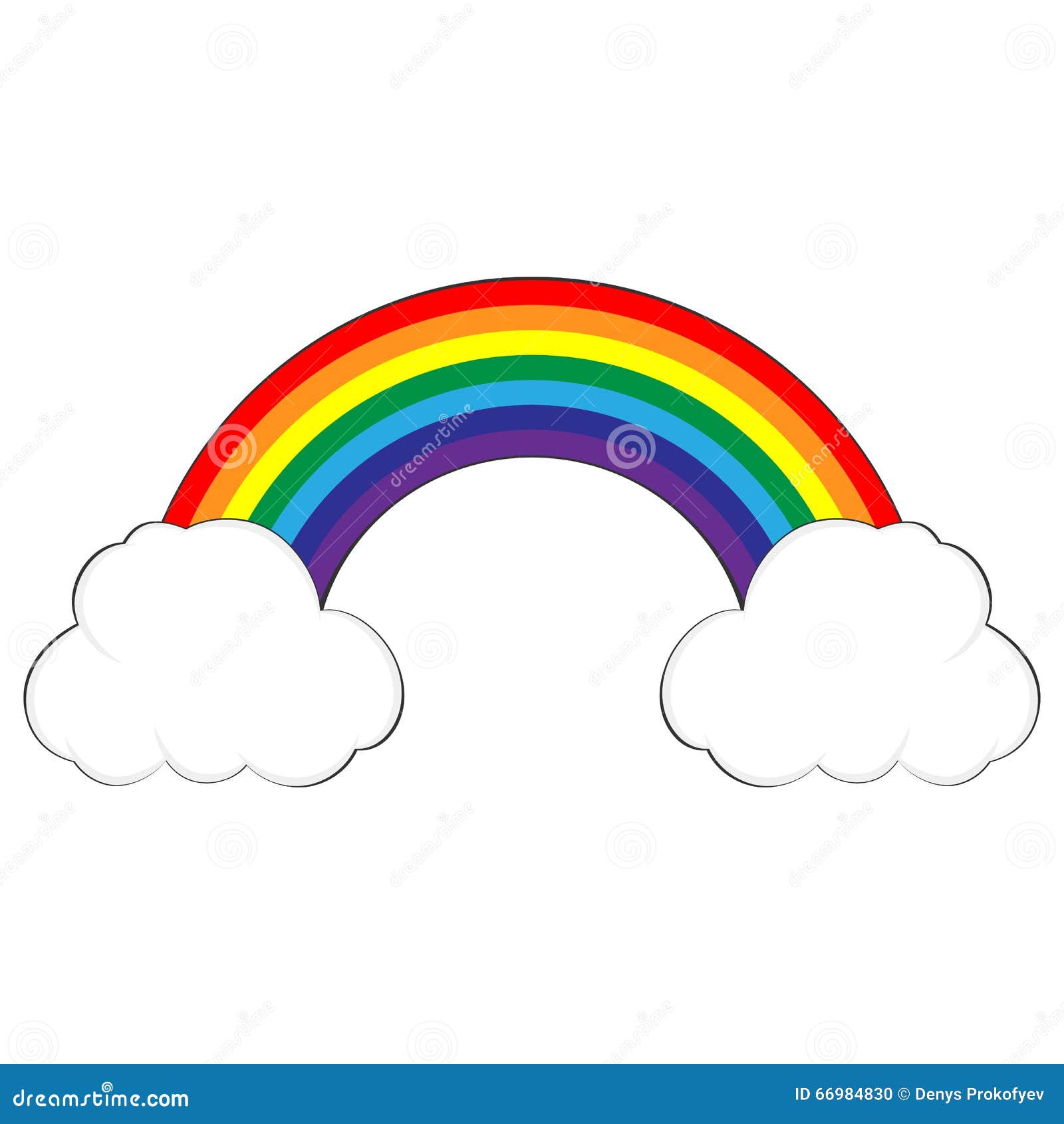 umbrella template background Vector With Vector Clouds Modern Rainbow Background
