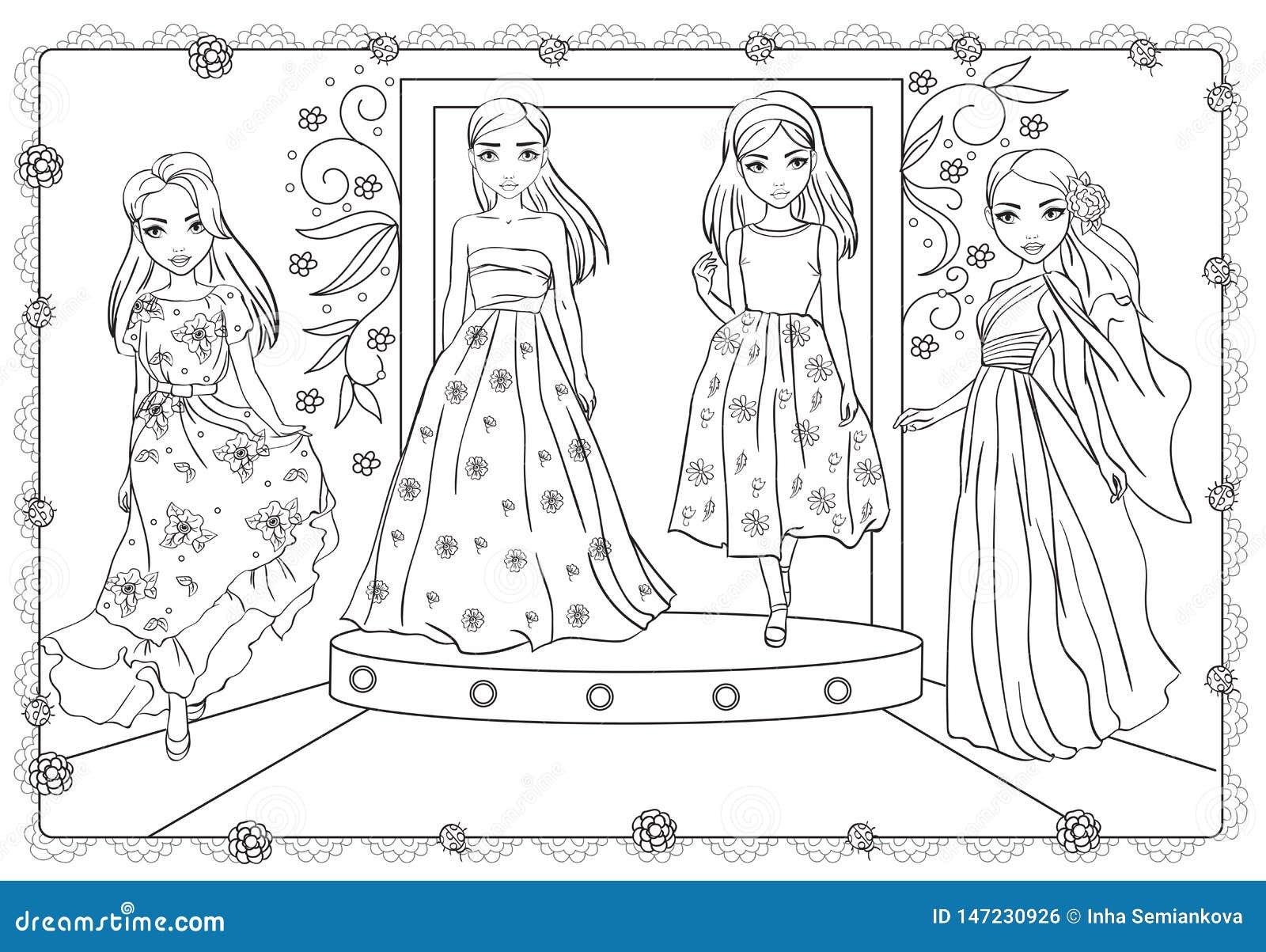 barbie fashion coloring pages