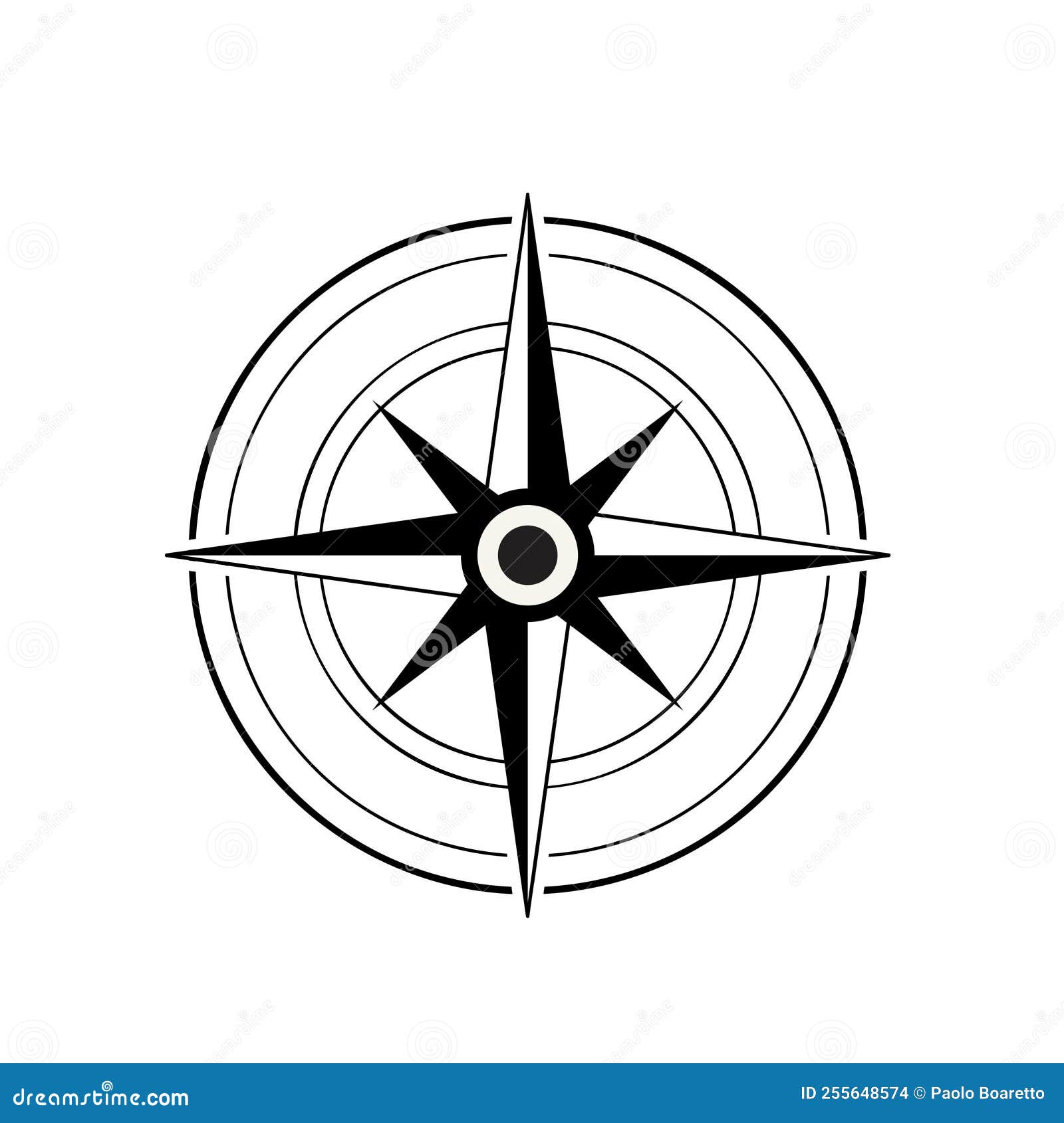 Vector Compass Rose with North, South, East and West Indicated Stock Vector  - Illustration of marine, navigation: 148818570