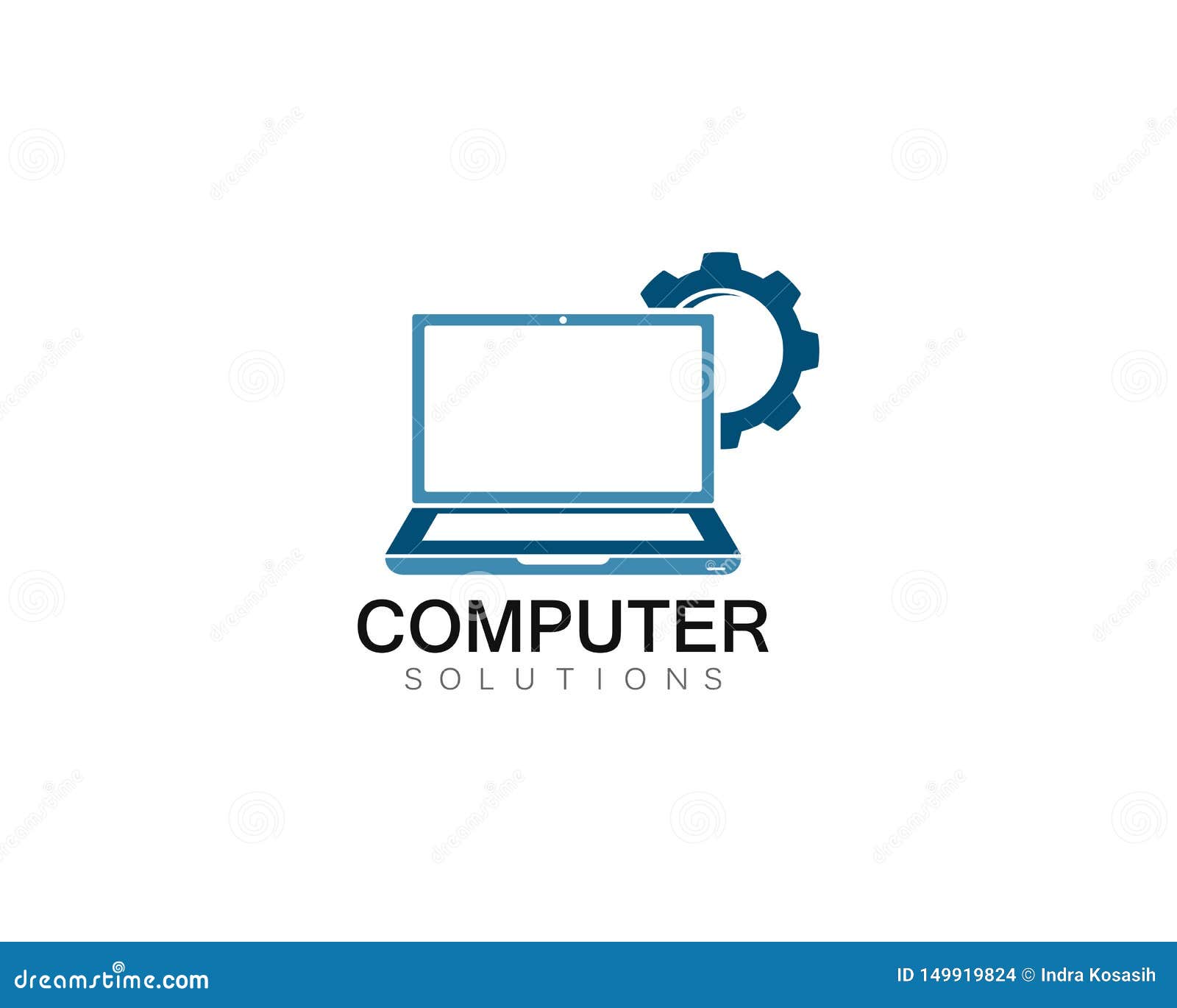 Vector Computer and Laptop Repair Logo Template Icon Illustration Stock