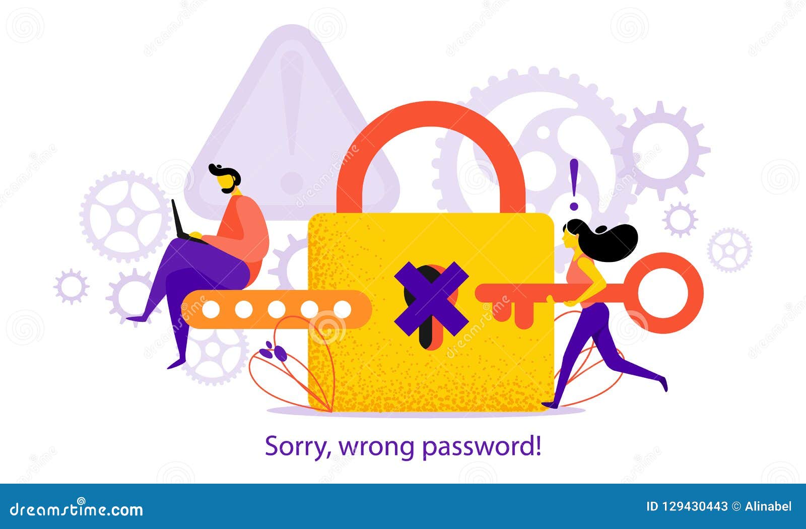 Errors password invalid. Wrong password Error.