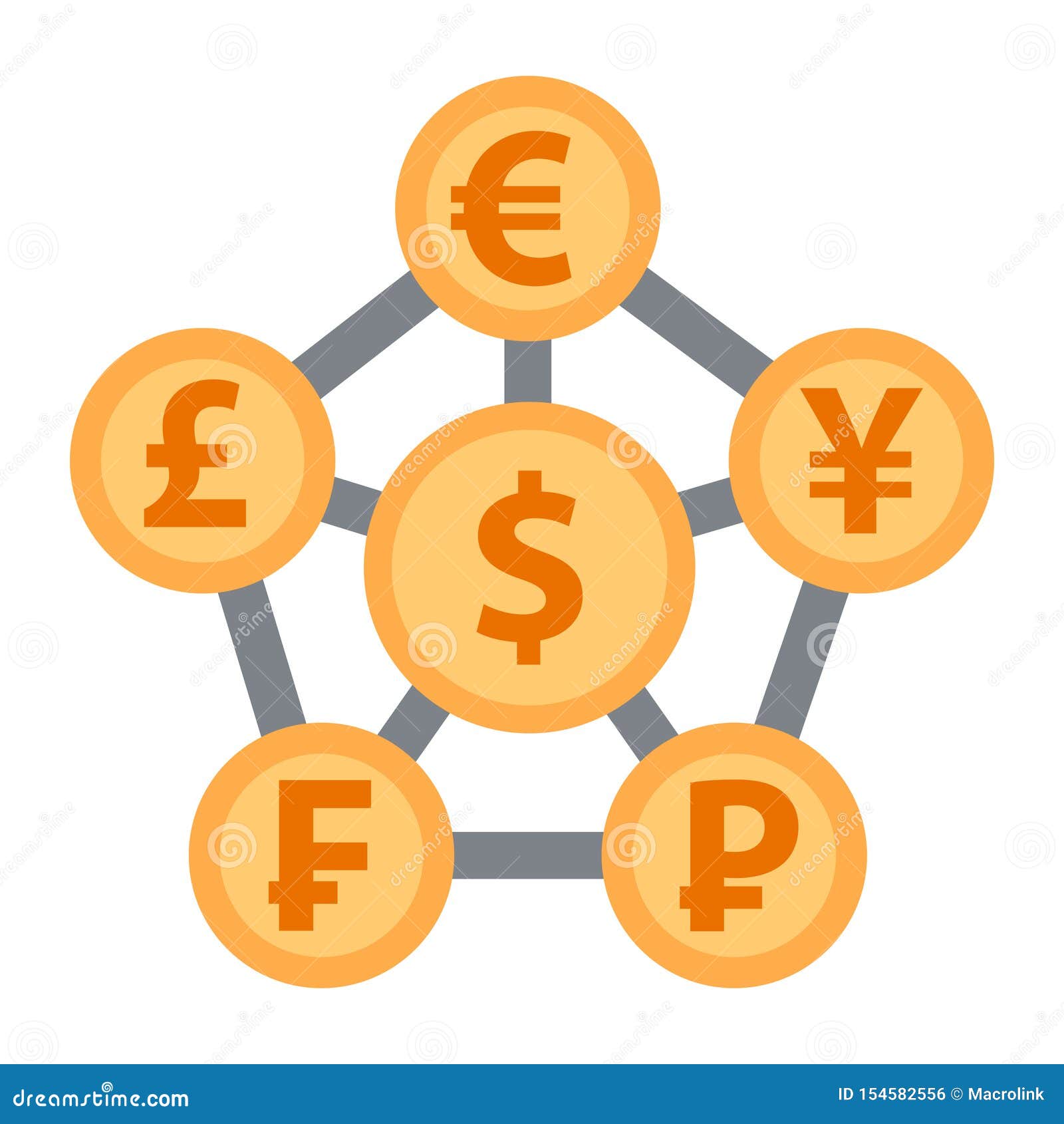 Vector Concept Illustration Of Exchange With Links Near ...