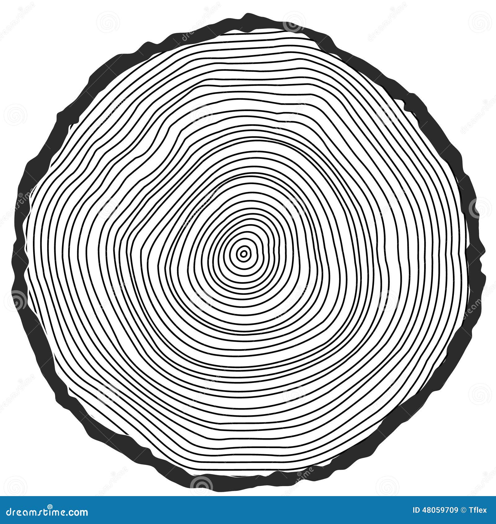 Vector Conceptual Background With Tree-rings. Stock Vector - Image