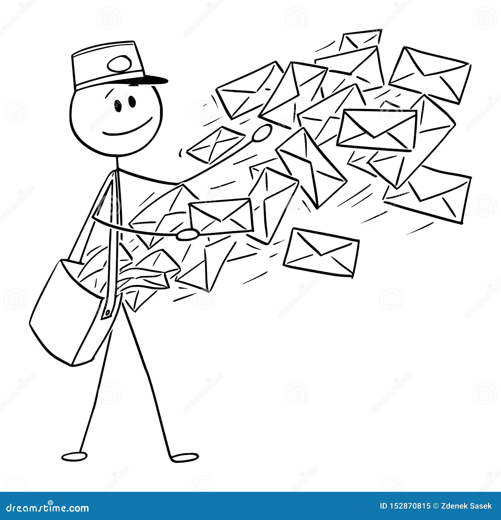 Vector Conceptual Cartoon of Postman Sending Mail or Post Envelopes Stock Vector - Illustration of delivery, character: 152870815 Vector Conceptual Cartoon of Postman Sending Mail or Post Envelopes Stock Vector - Illustration of delivery, character: 152870815