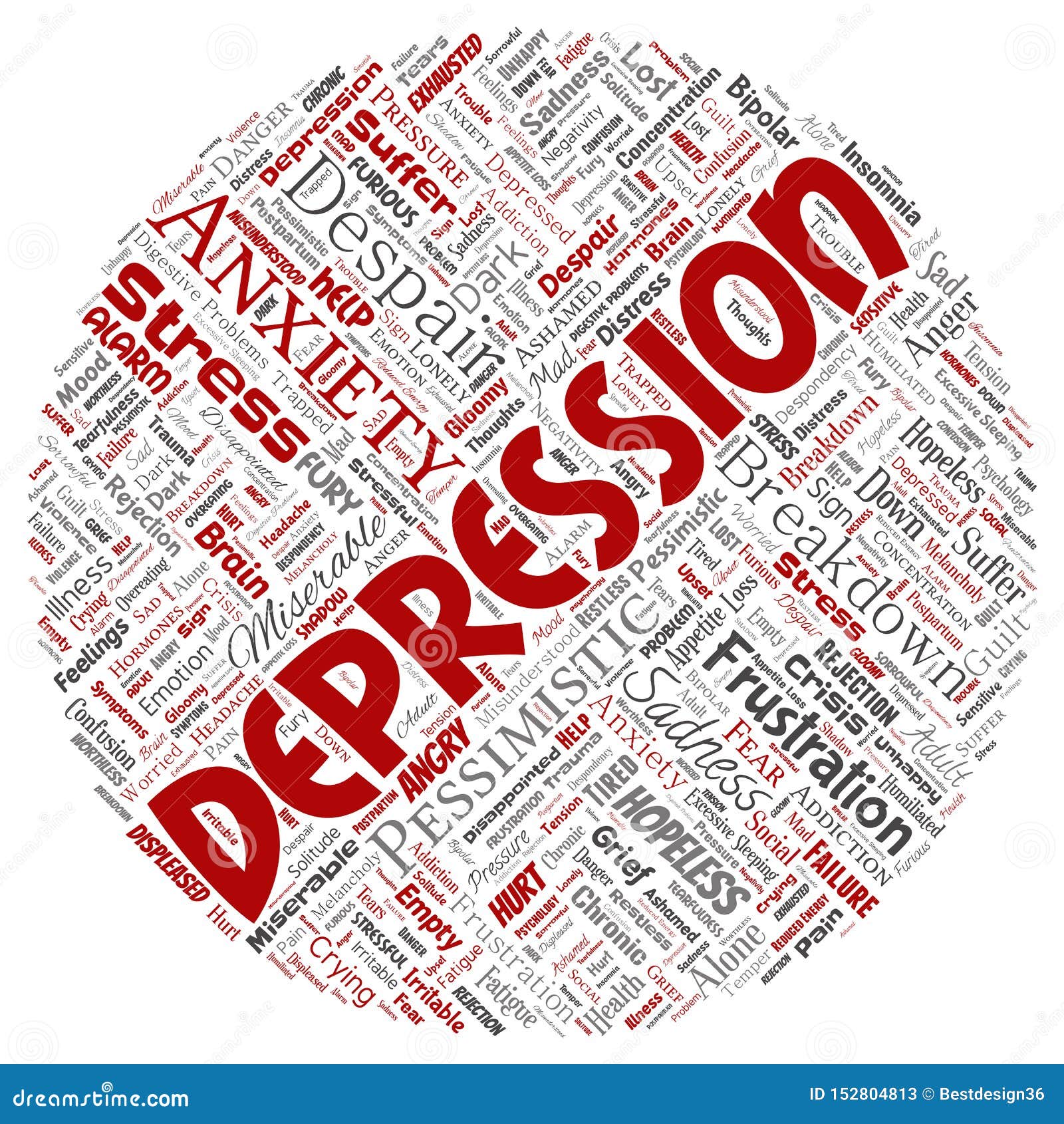 Vector Depression Or Mental Emotional Disorder Problem Stock Vector ...