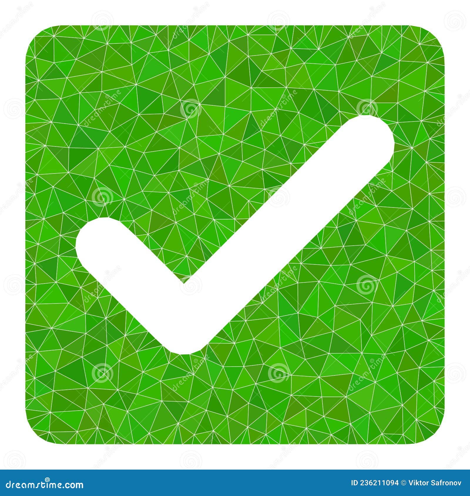 Vector Confirmation Checkbox Lowpoly Icon Stock Vector Illustration of apply, composition