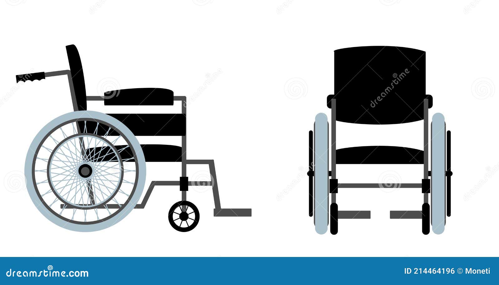 Vector Conjunto De Silla De Para Discapacitados Vista Lateral Silla De Transporte Para Discapacitados Enfermos O H Ilustración Vector - Ilustración de lisiado, plano: 214464196