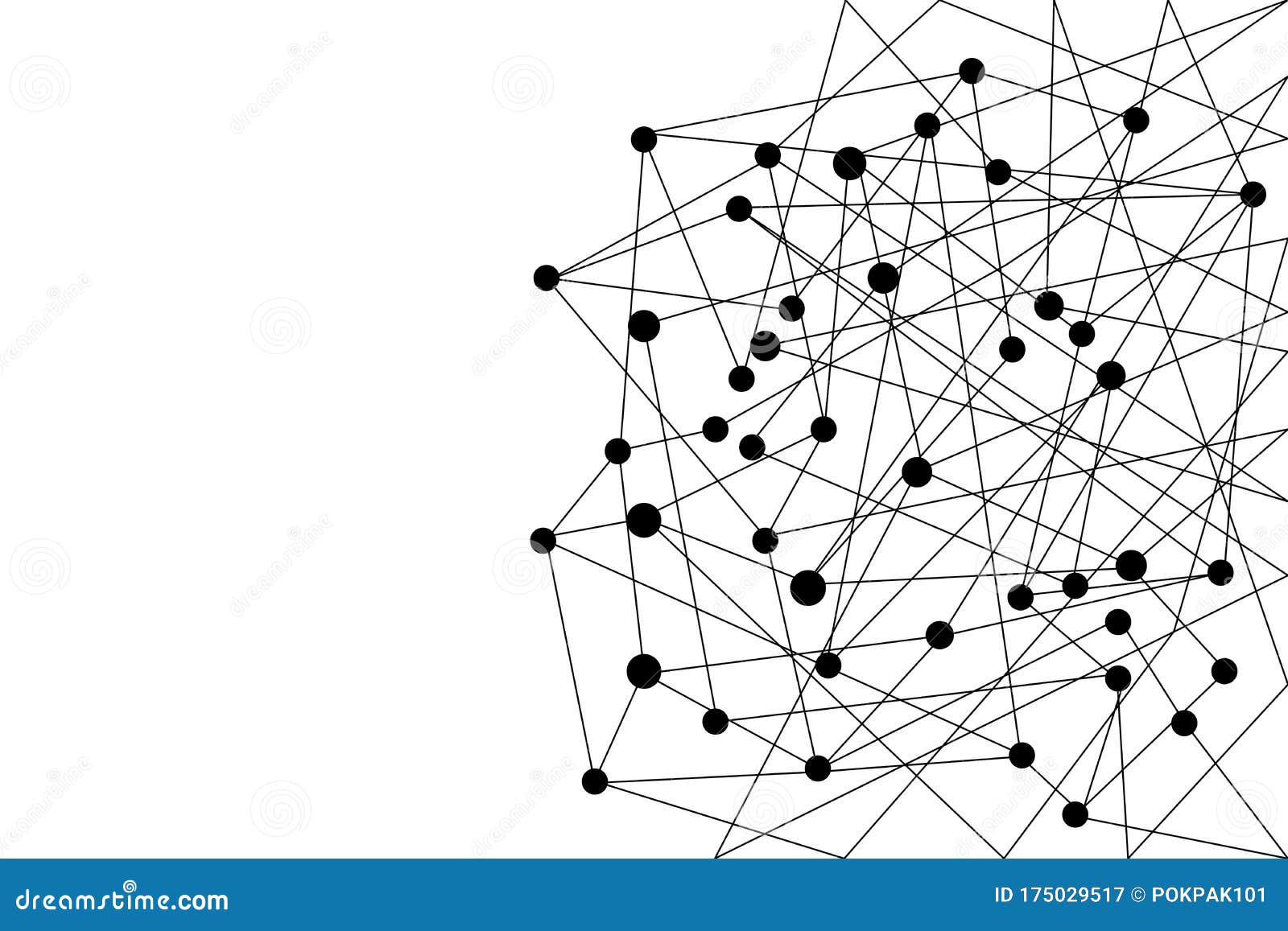 Connecting dots and lines stock vector. Illustration of grid - 175029517