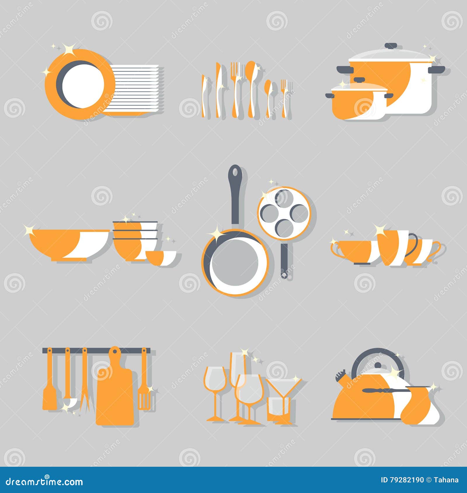 Vector cookery set stock vector. Illustration of bowl 79282190