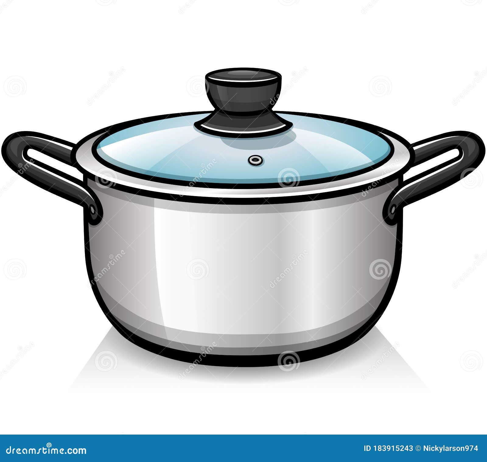 Vector Cookware Pot Isolated Cartoon | CartoonDealer.com #183915243