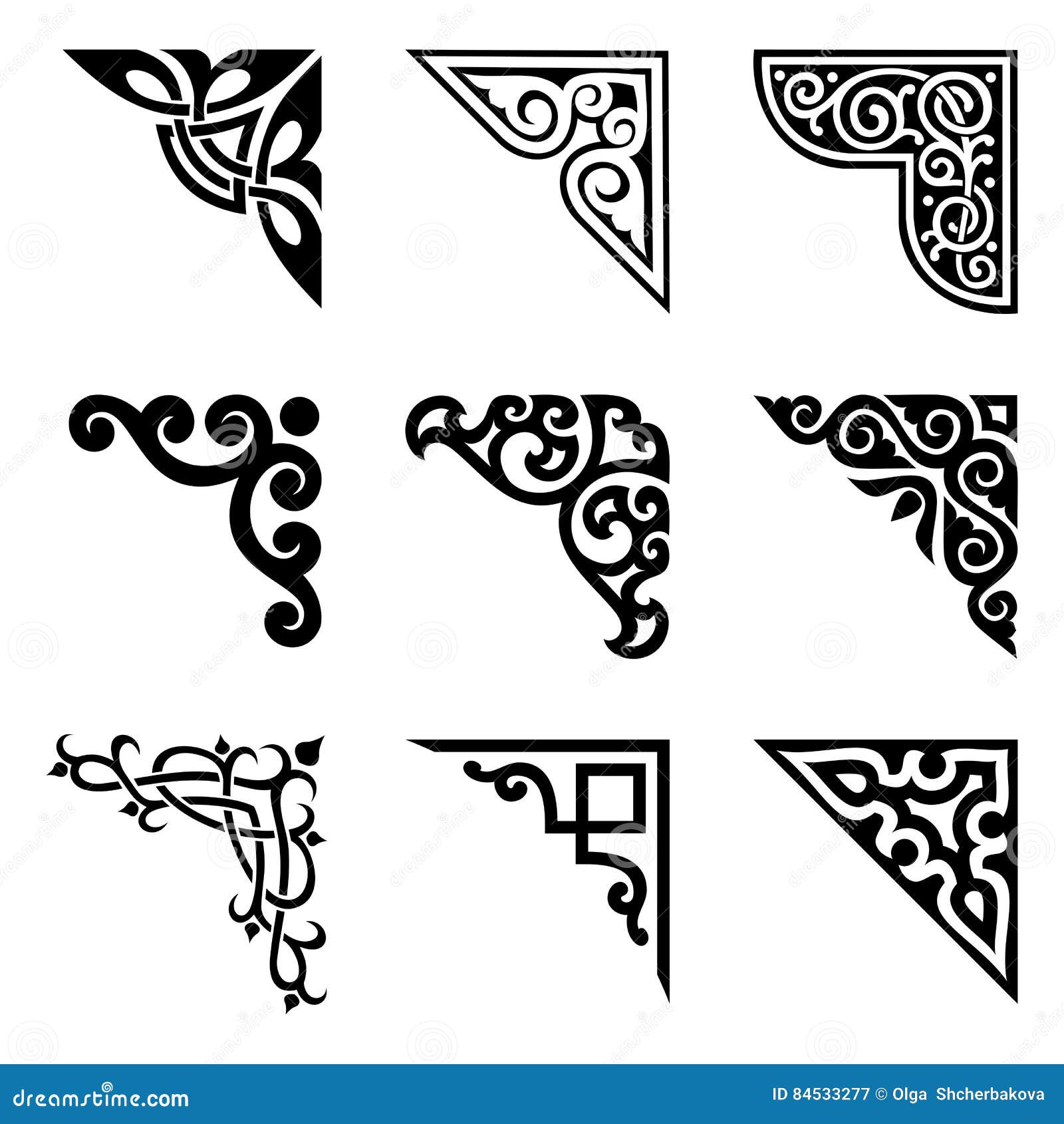 Vector corners set stock vector. Illustration of ...