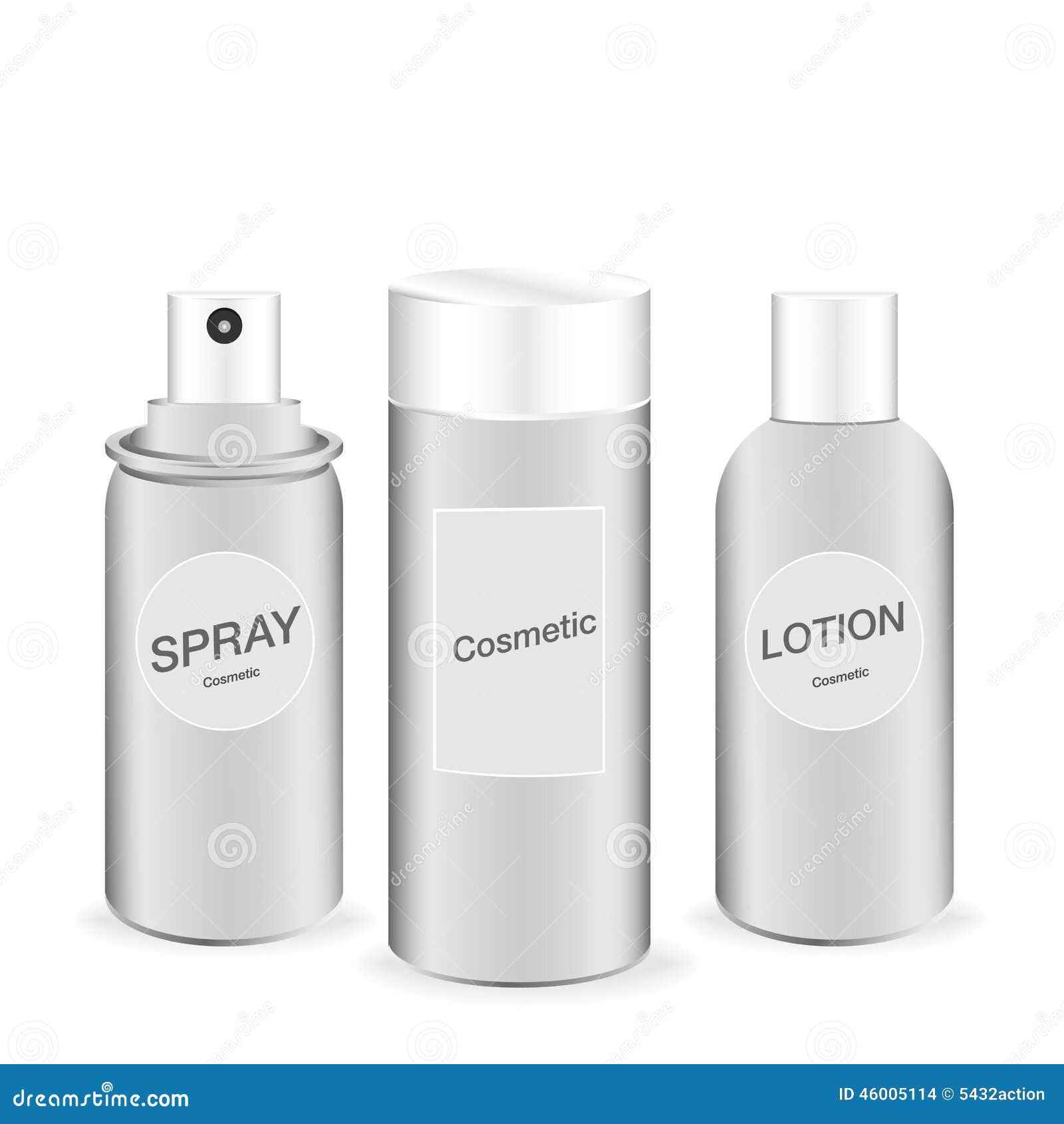 Vector of Cosmetic Bottle , Spray ,lotion Template Stock Vector